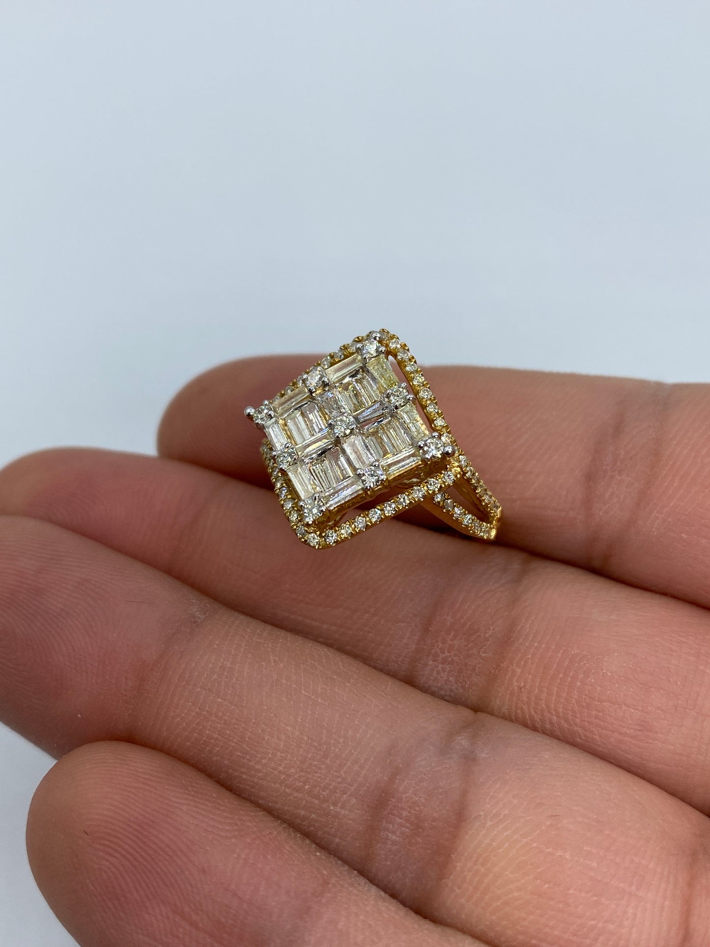Large Diamond Baguette Ladies Ring
