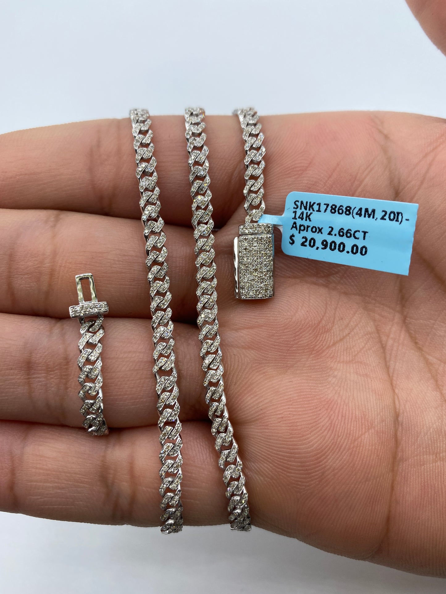 14K Cuban Chain 4mm, 20in