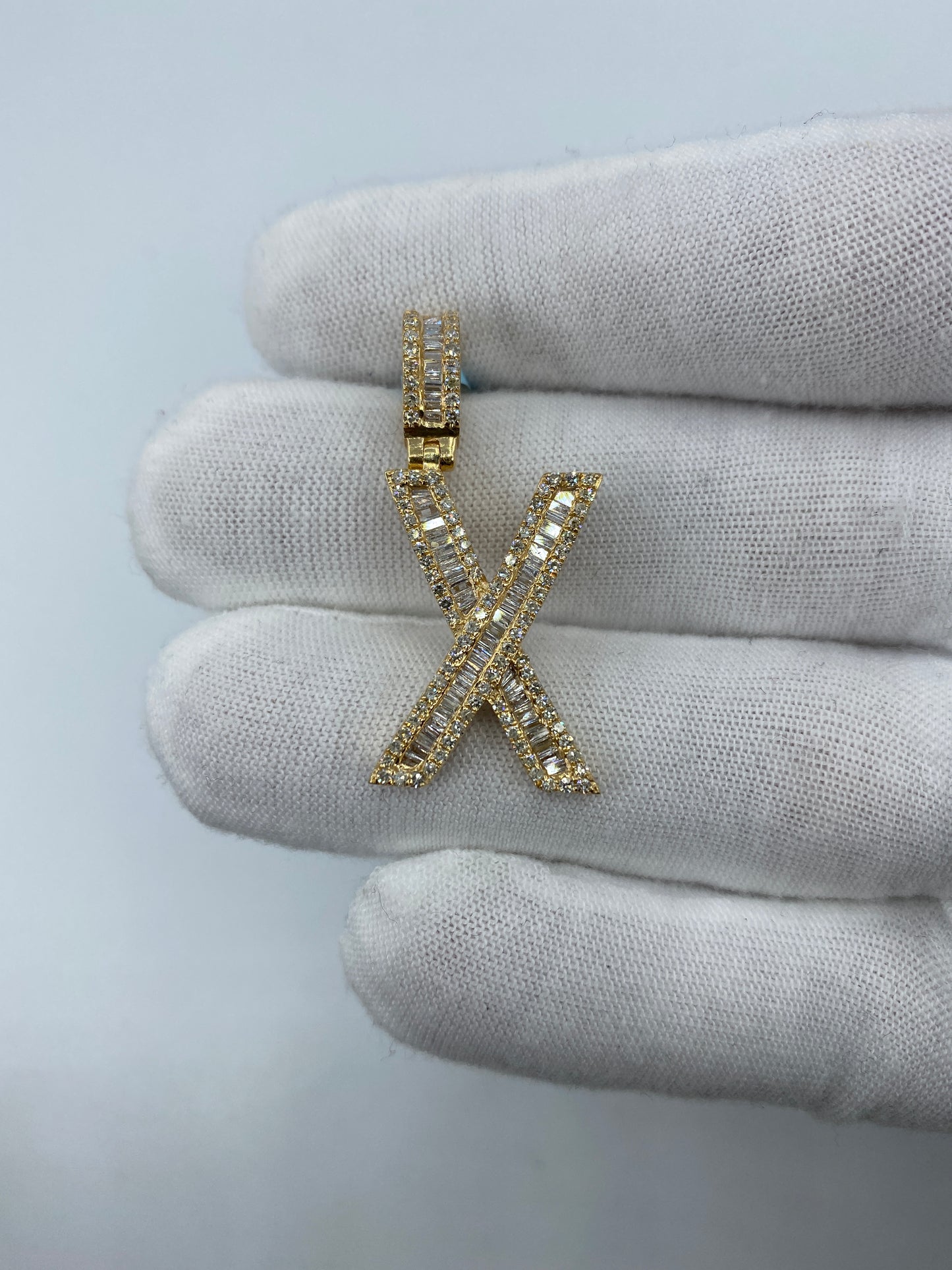 14K X Baguette Initial