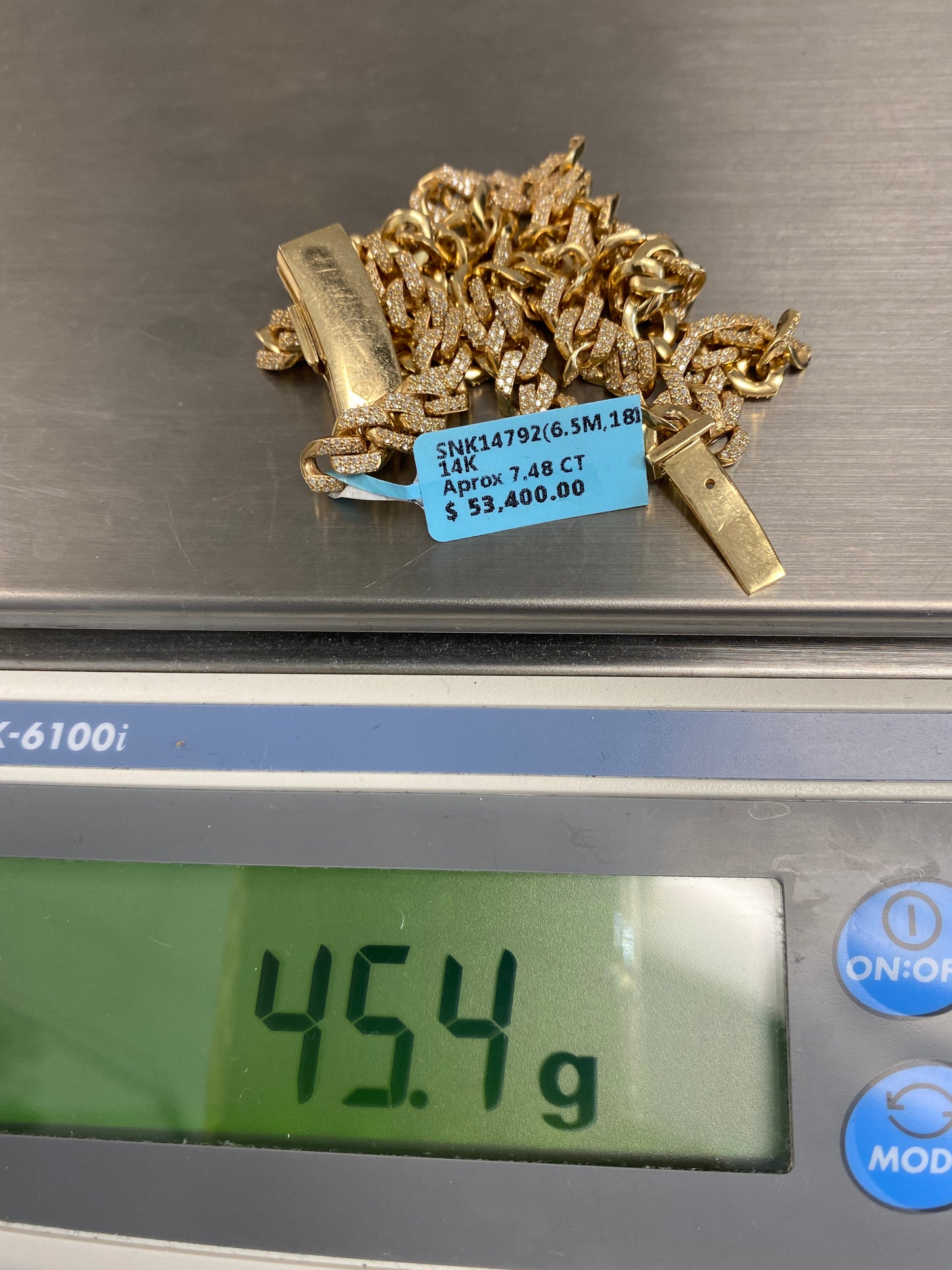 14K Cuban Chain 6.5mm, 18in