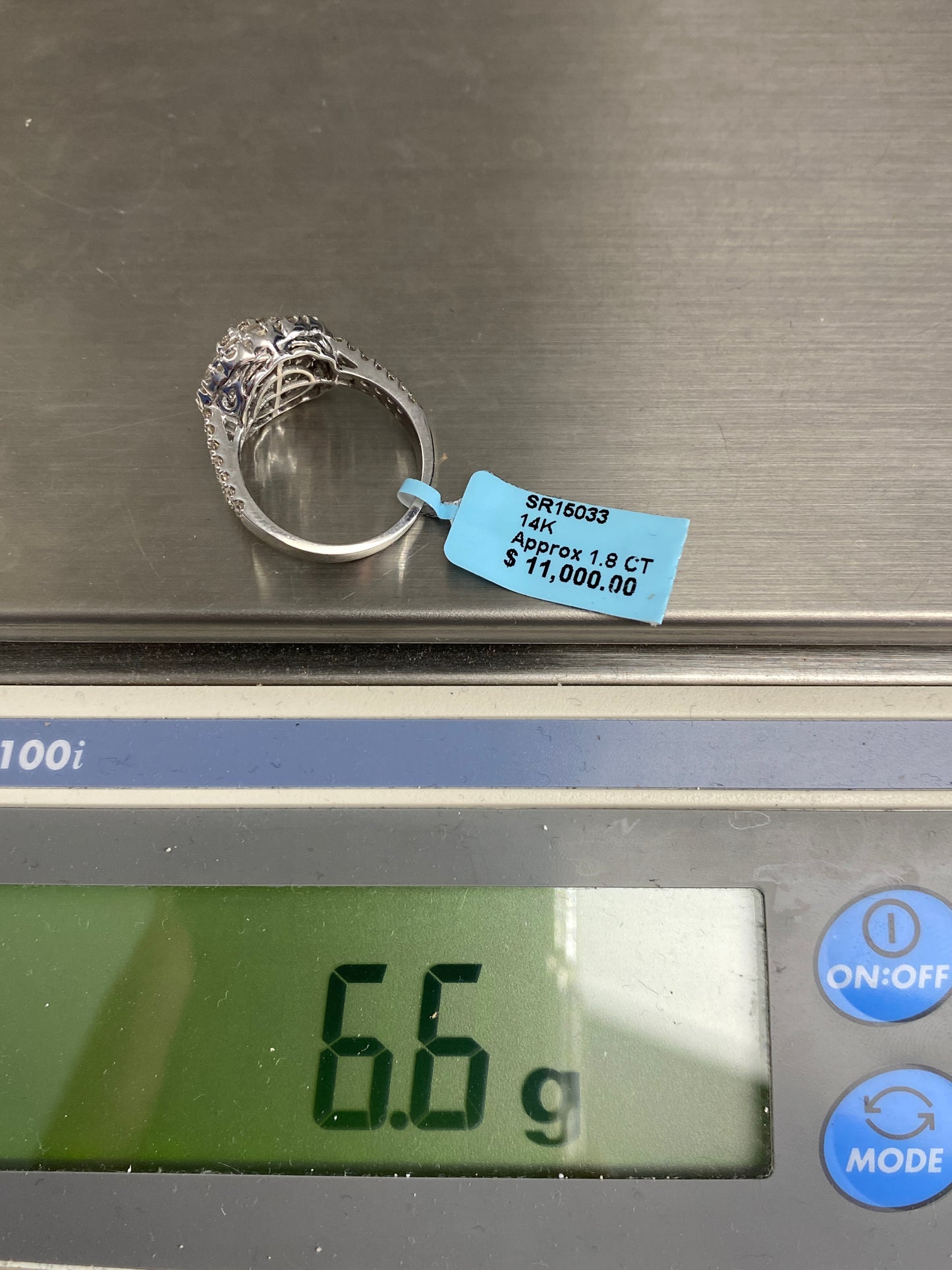 White Gold Circle Engagement Ring