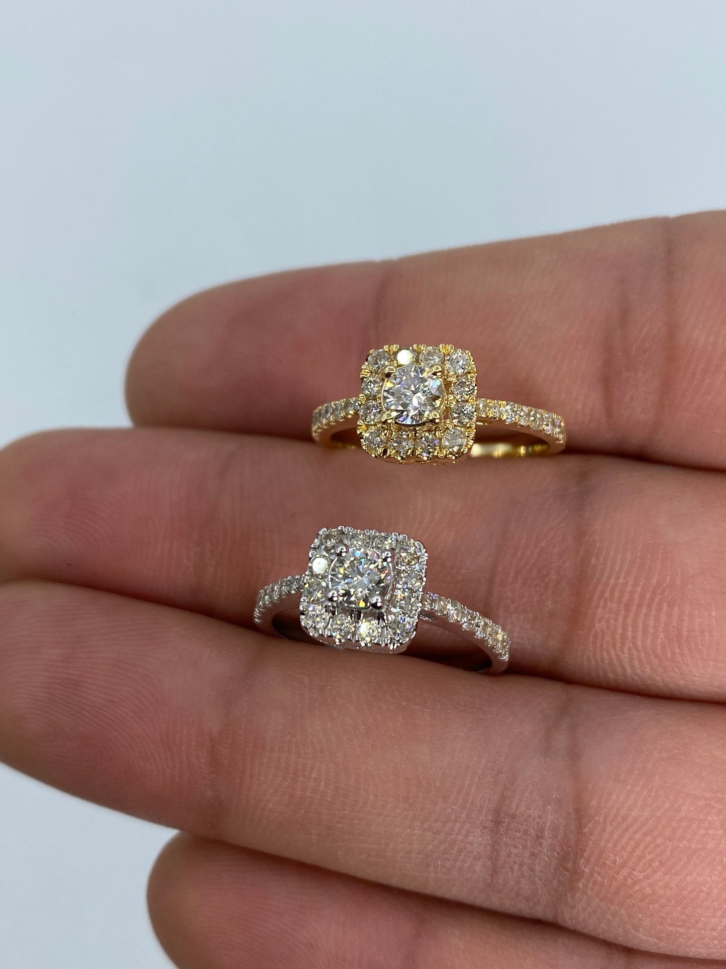 Square Large Center Stone Engagement Ring