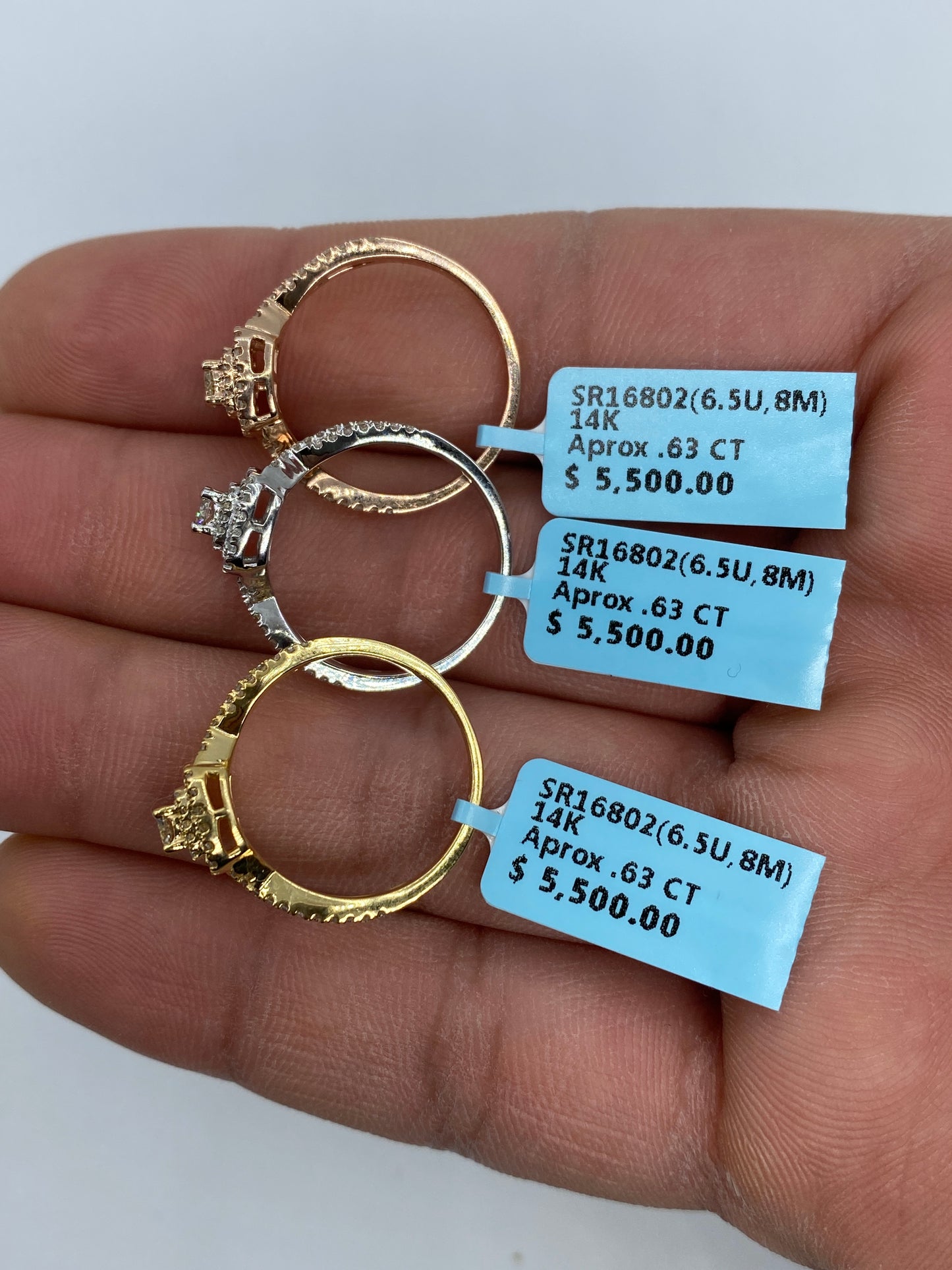 Square Large Center Stone Spiral Engagement Ring