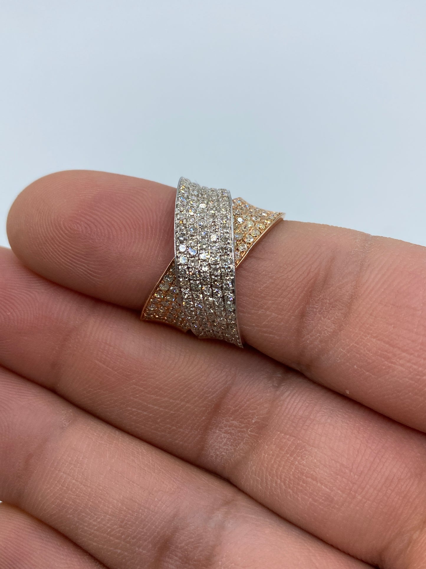 Two-Tone Warp Ladies Ring