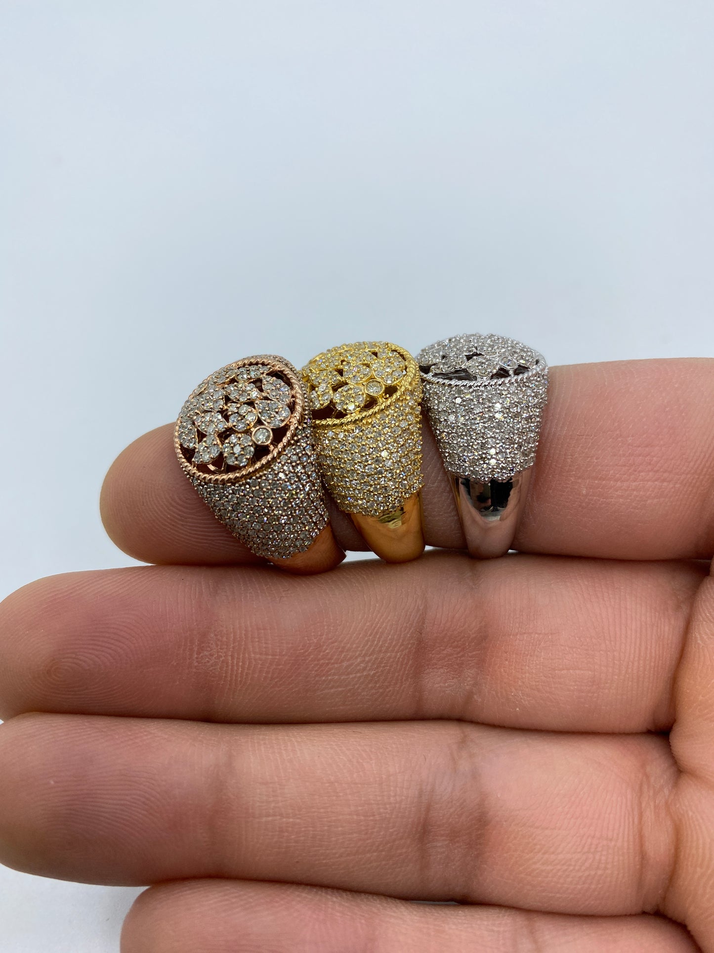 10K Floral Round Ring