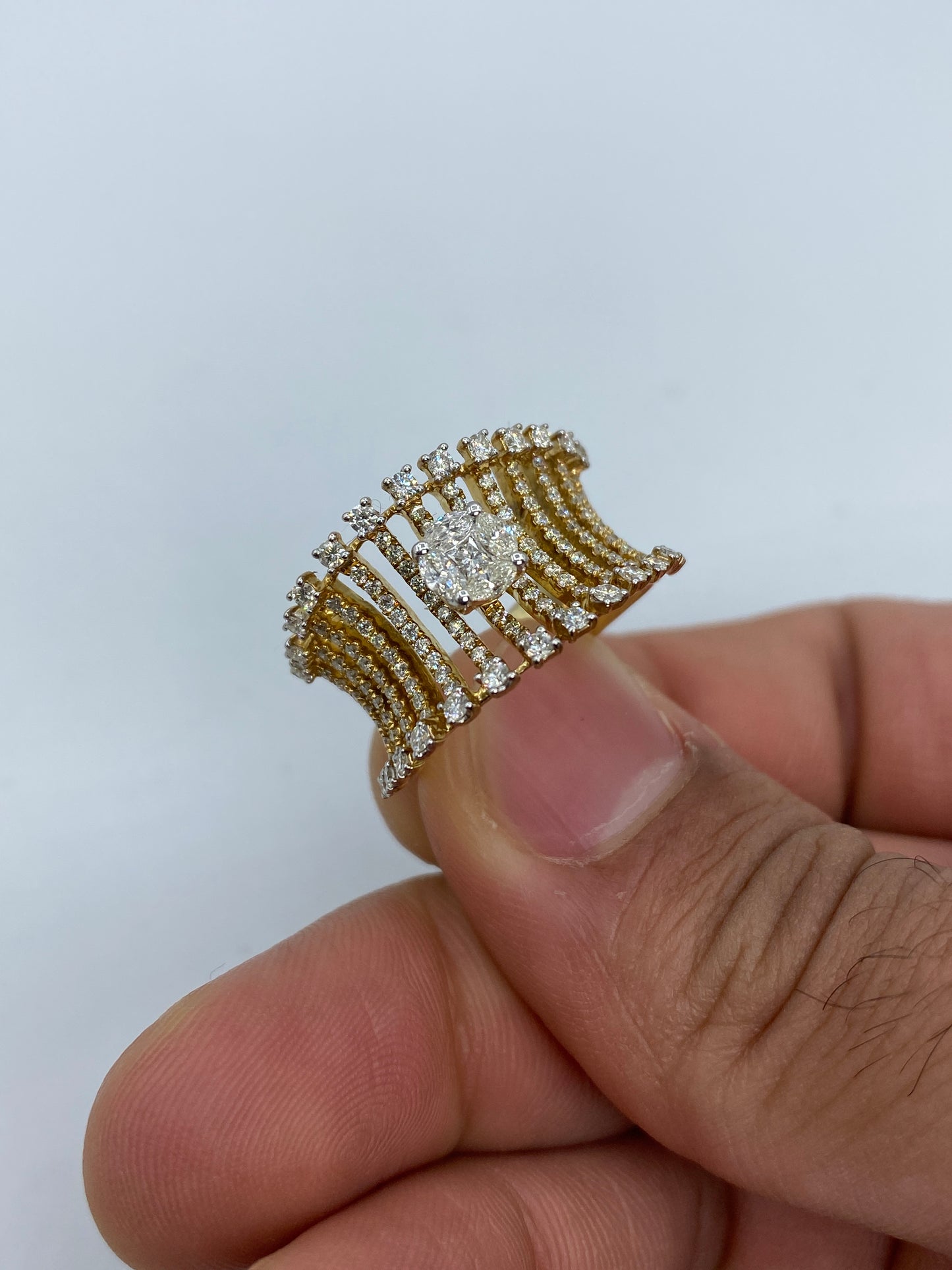 Open Ladies Ring Large Center Stone