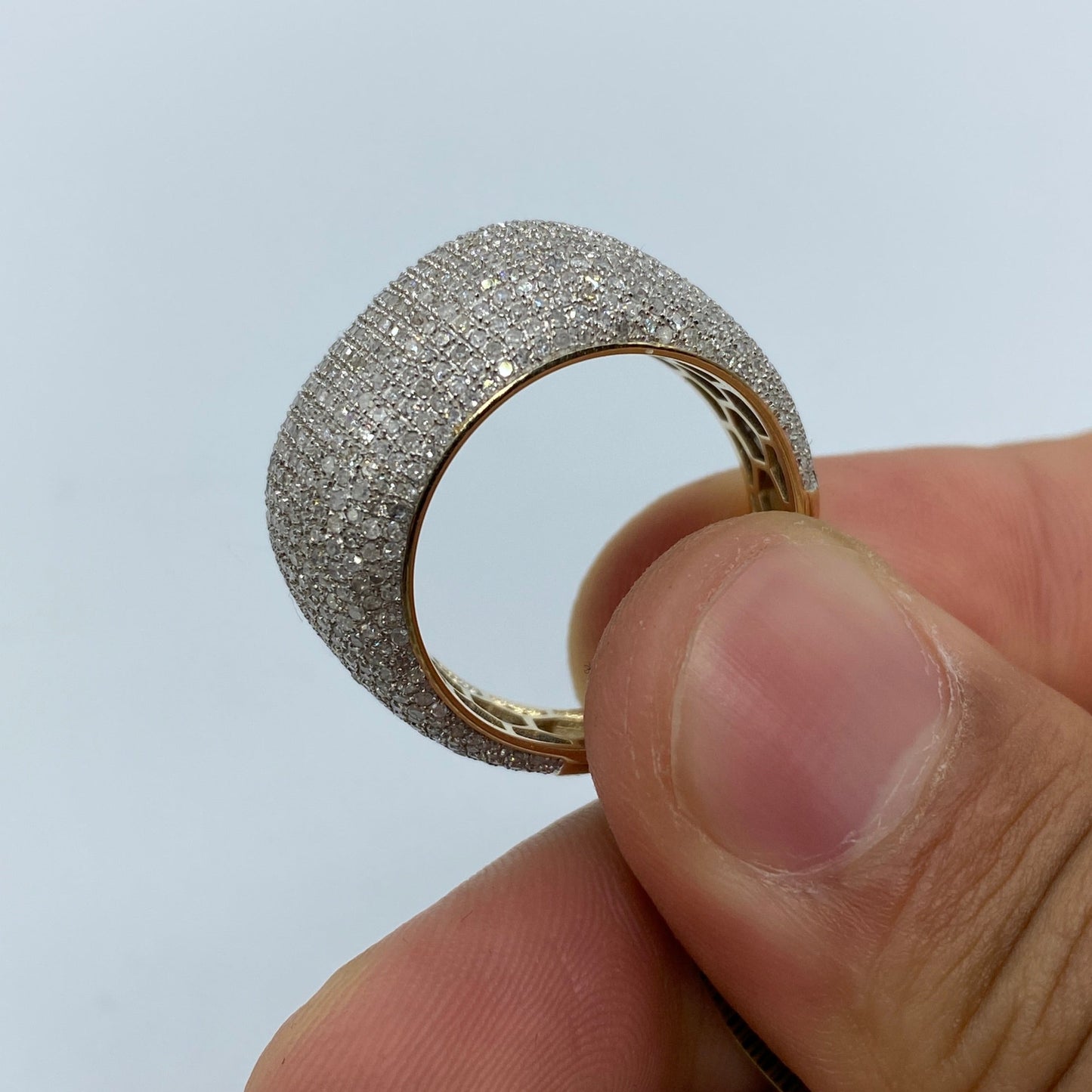 10K Dome Diamond Ring Style #2