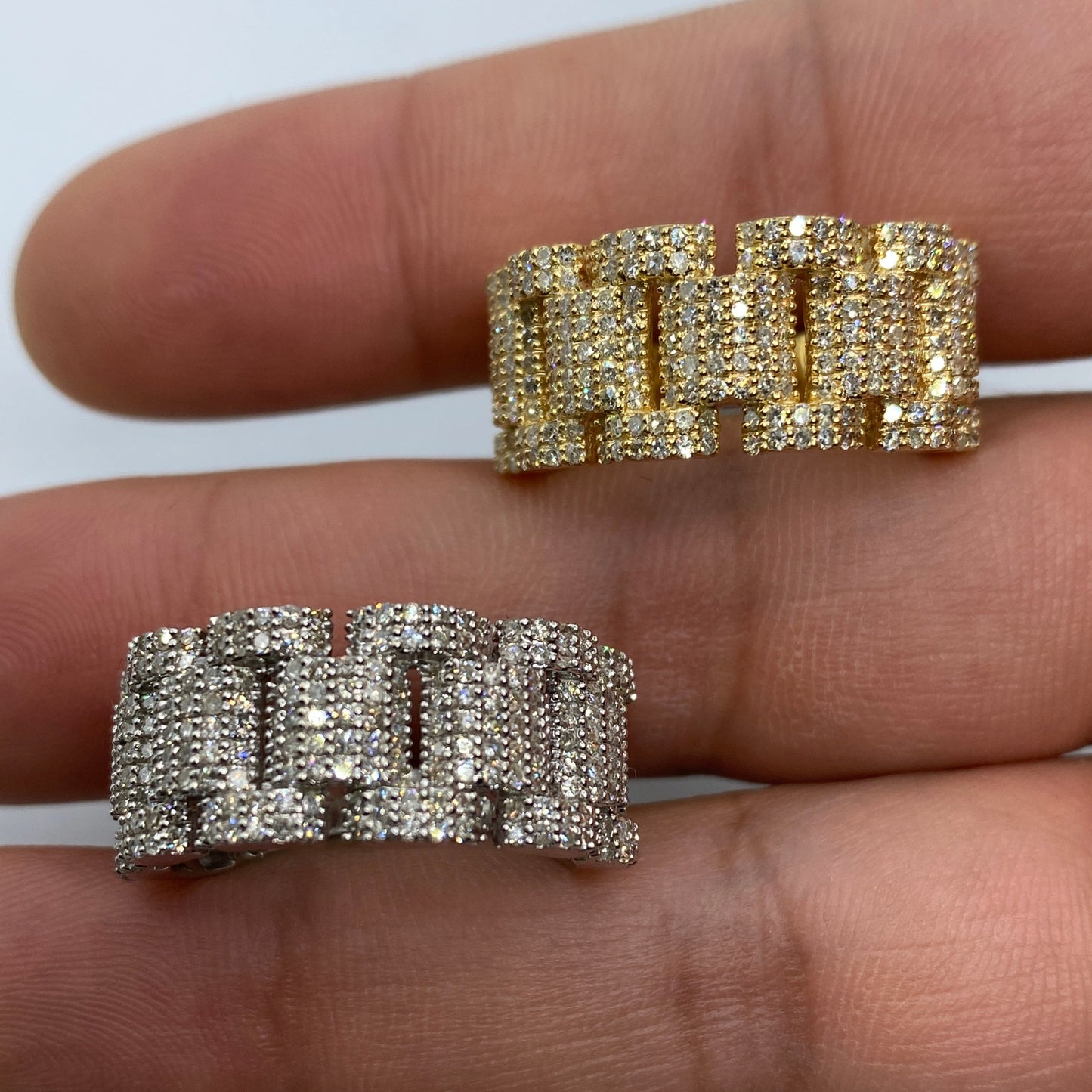 10K Watch Band Diamond Ring