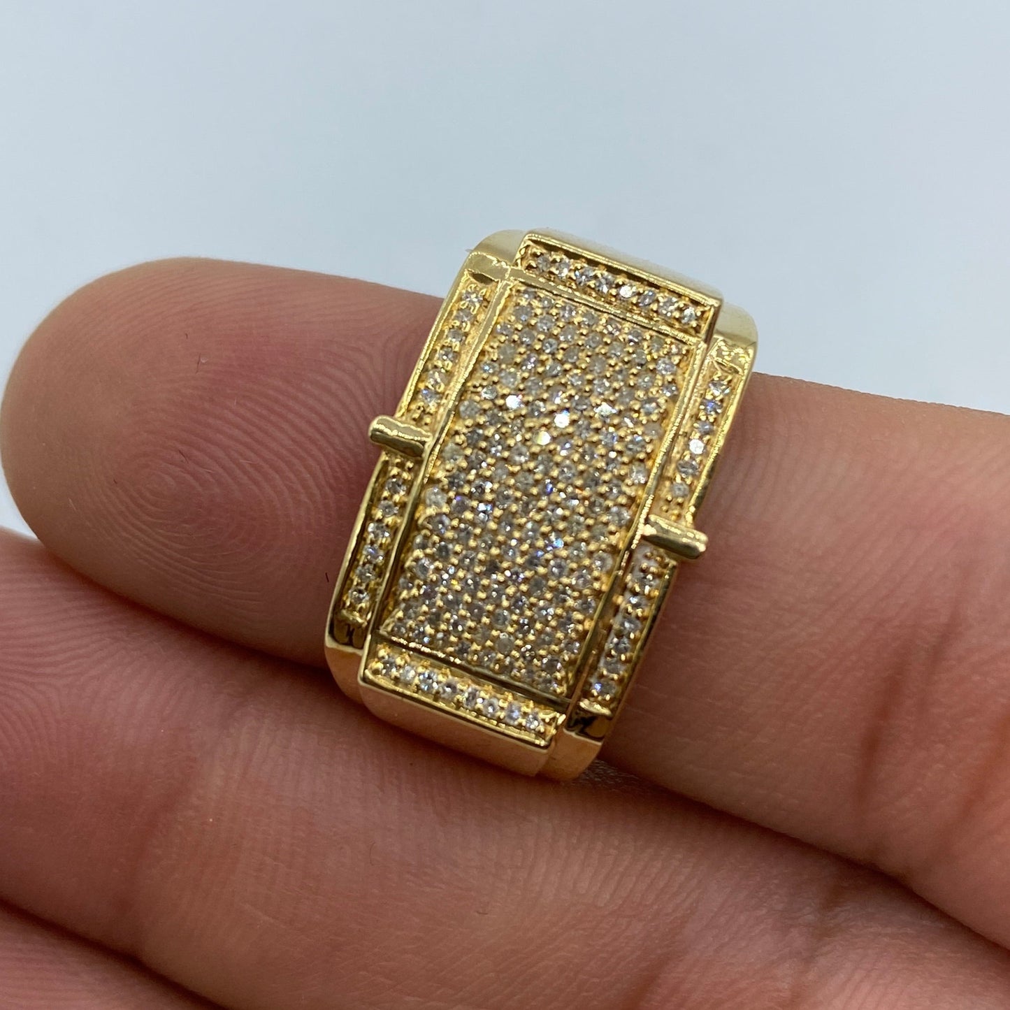 10K Rectangle Diamond Ring