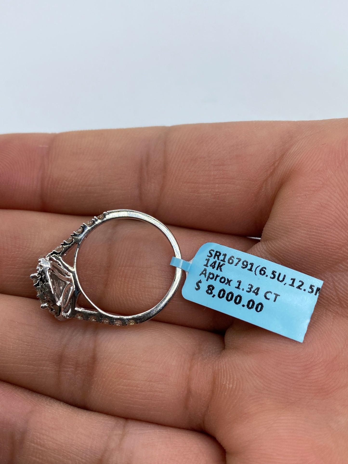 3D Square Large Engagement Ring