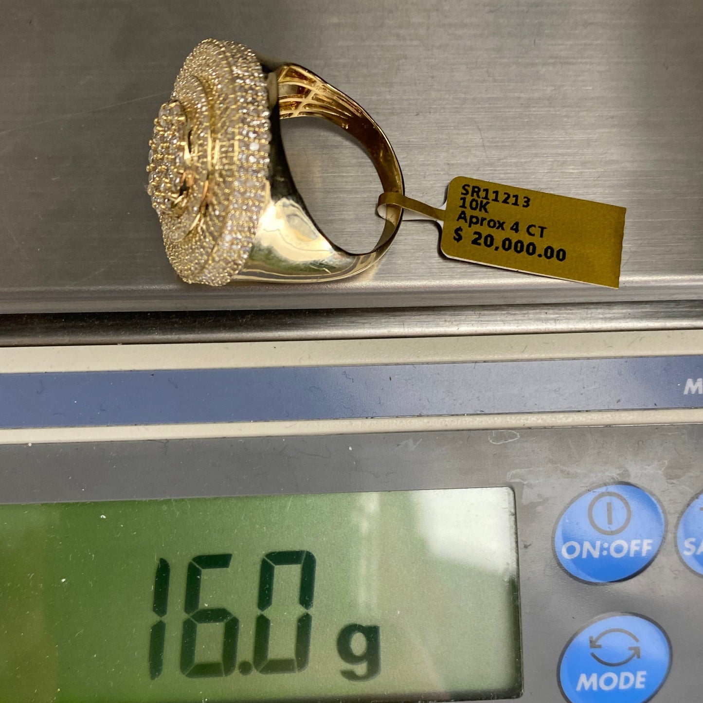 10K Circle Zeus Diamond Ring Size #1