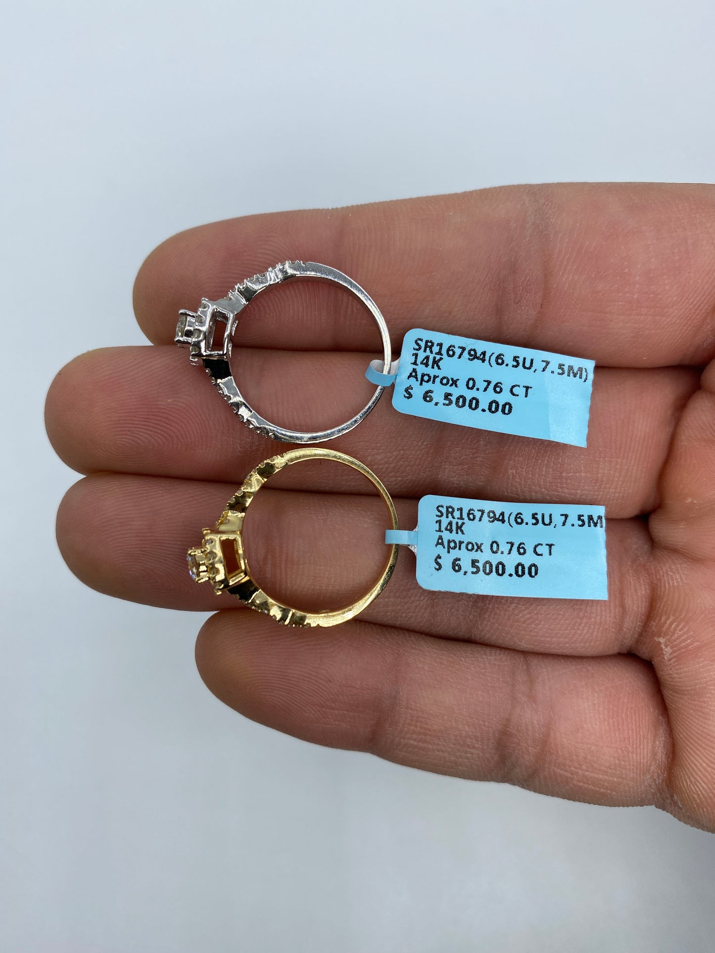 Large Center Stone Spiral Engagement Ring