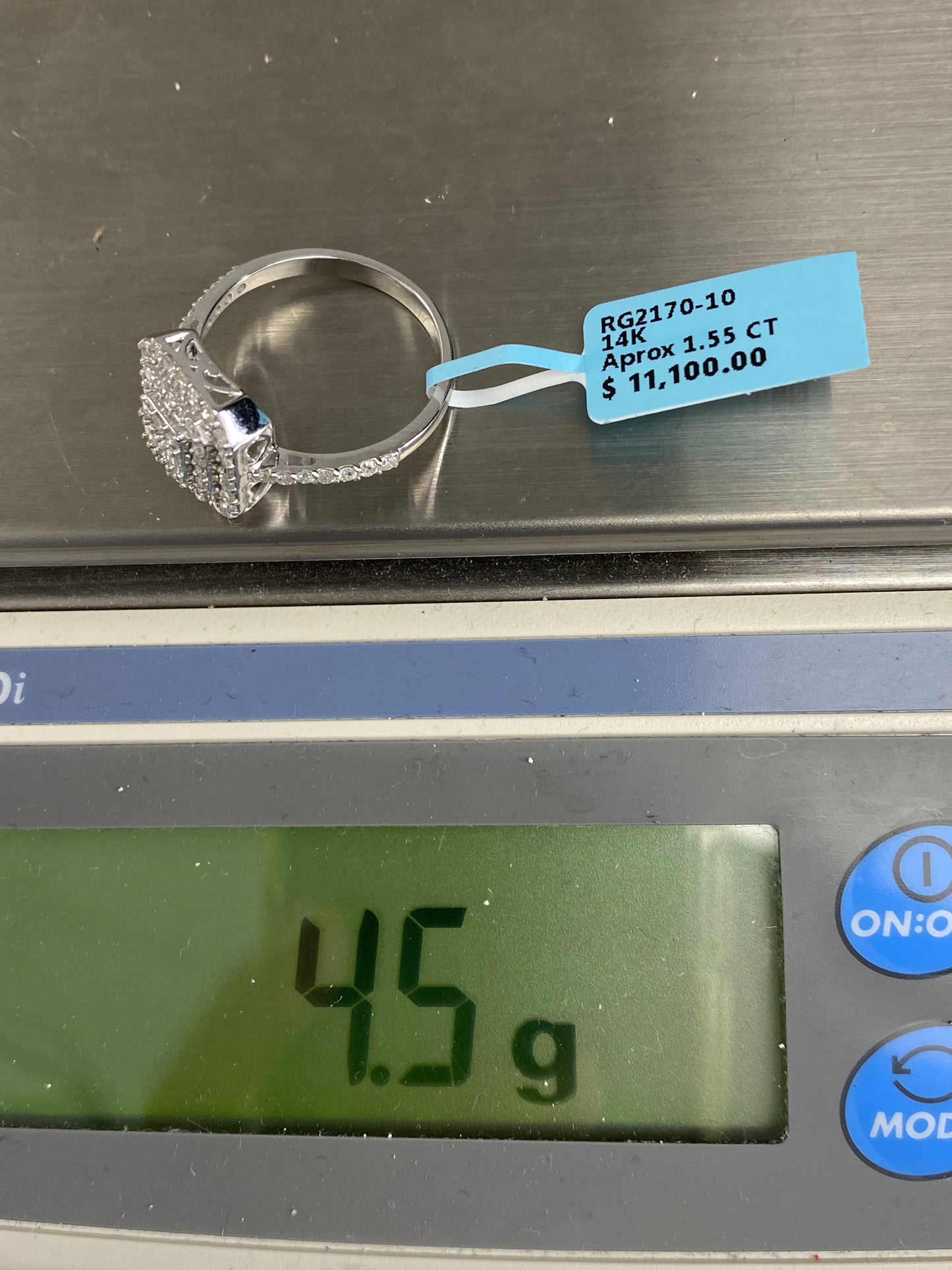 Rectangle Baguette Center Engagement Ring