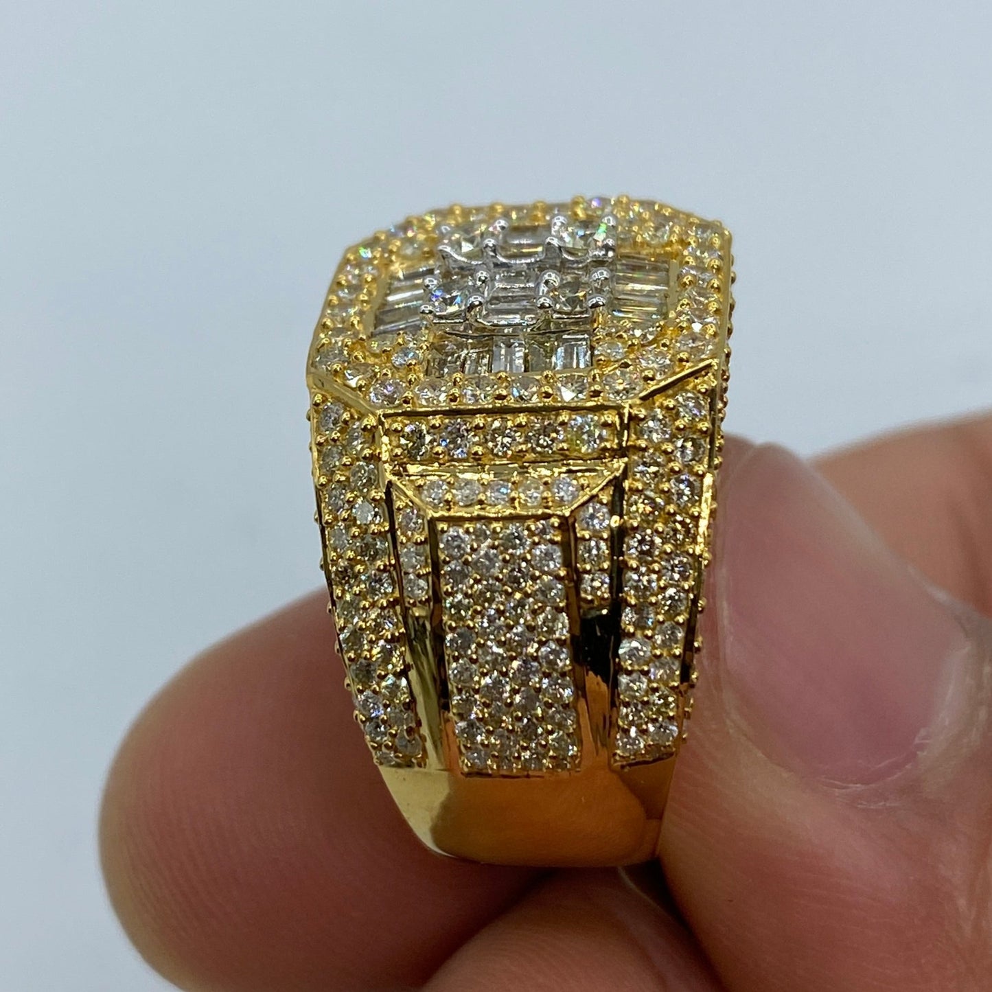 10K Diamond Baguette Ring Style #3