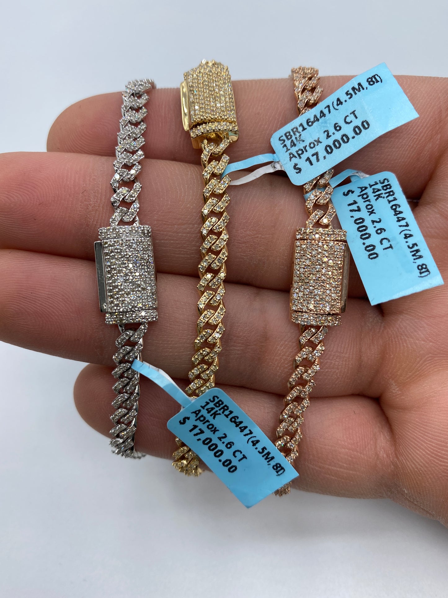 14K Cuban Bracelet 4.5mm, 8in