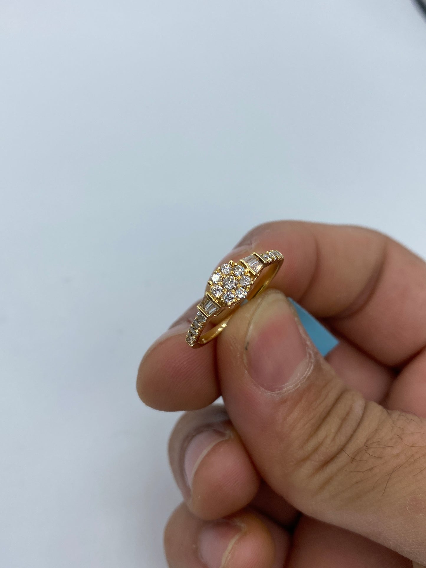 3 Stone Baguette Engagement Ring