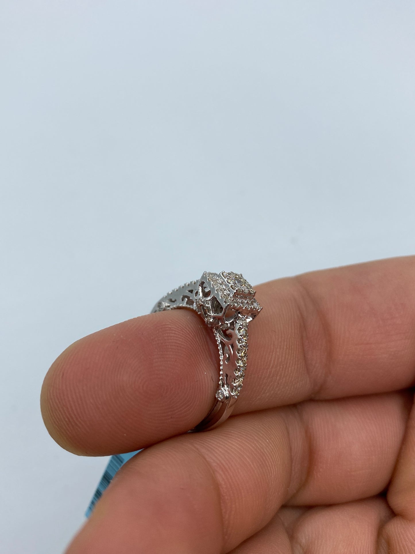 3D Square Engagement Ring