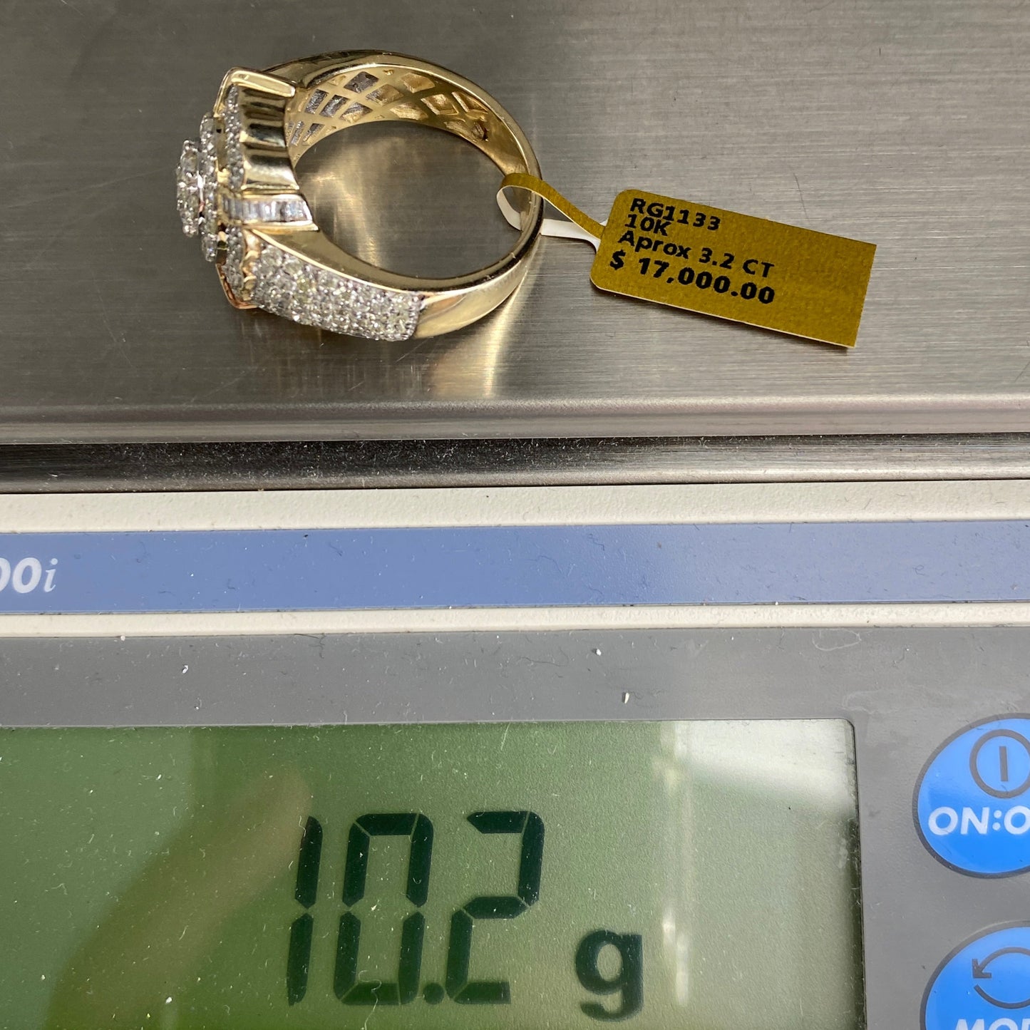 10K Divine Flower Diamond Baguette Ring