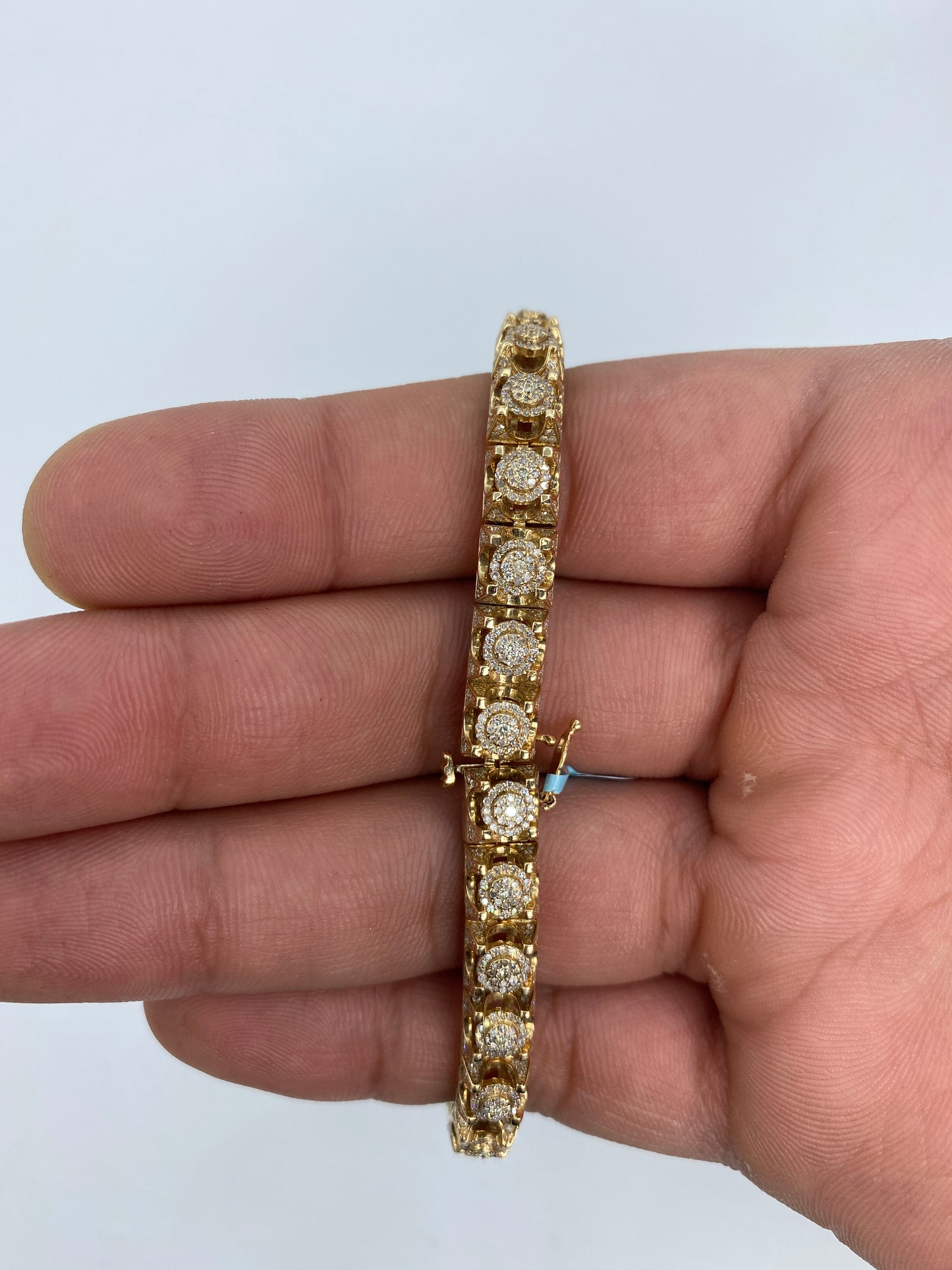 14K Tennis Castle Bracelet 6.5mm, 8in