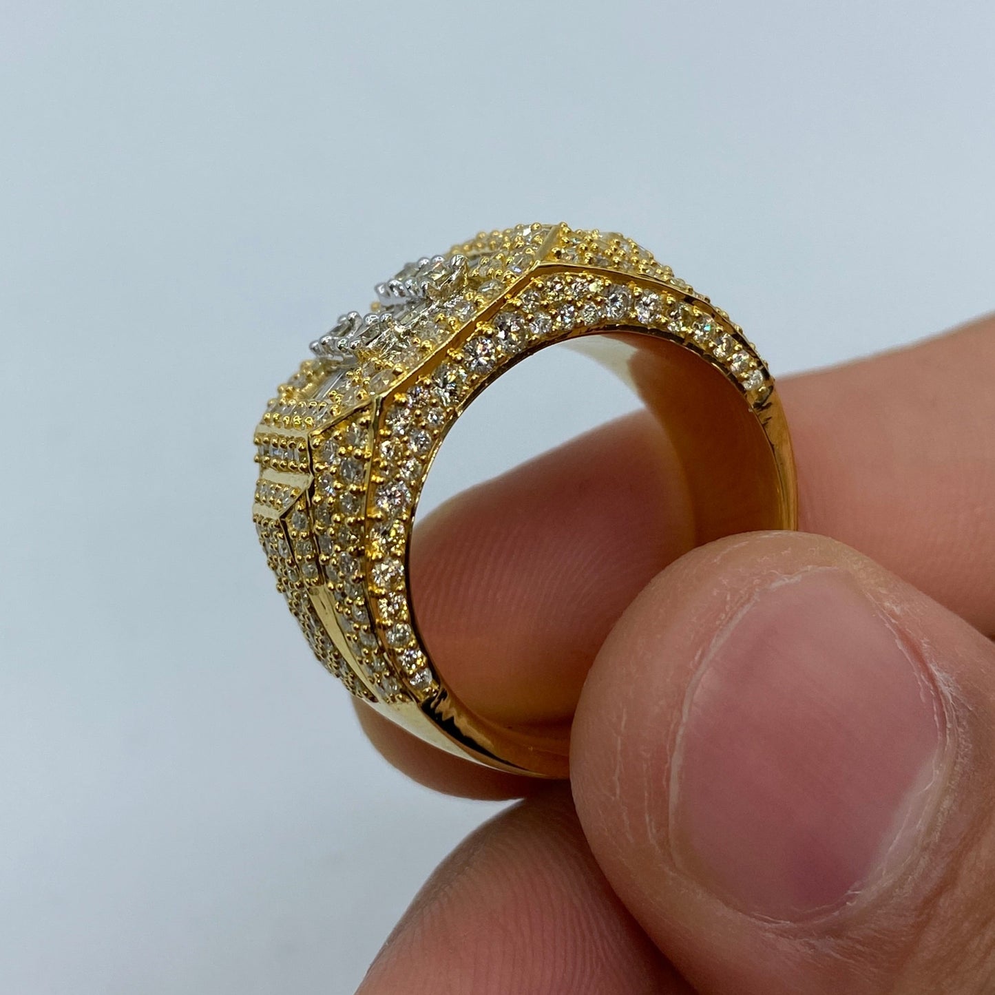 10K Diamond Baguette Ring Style #3