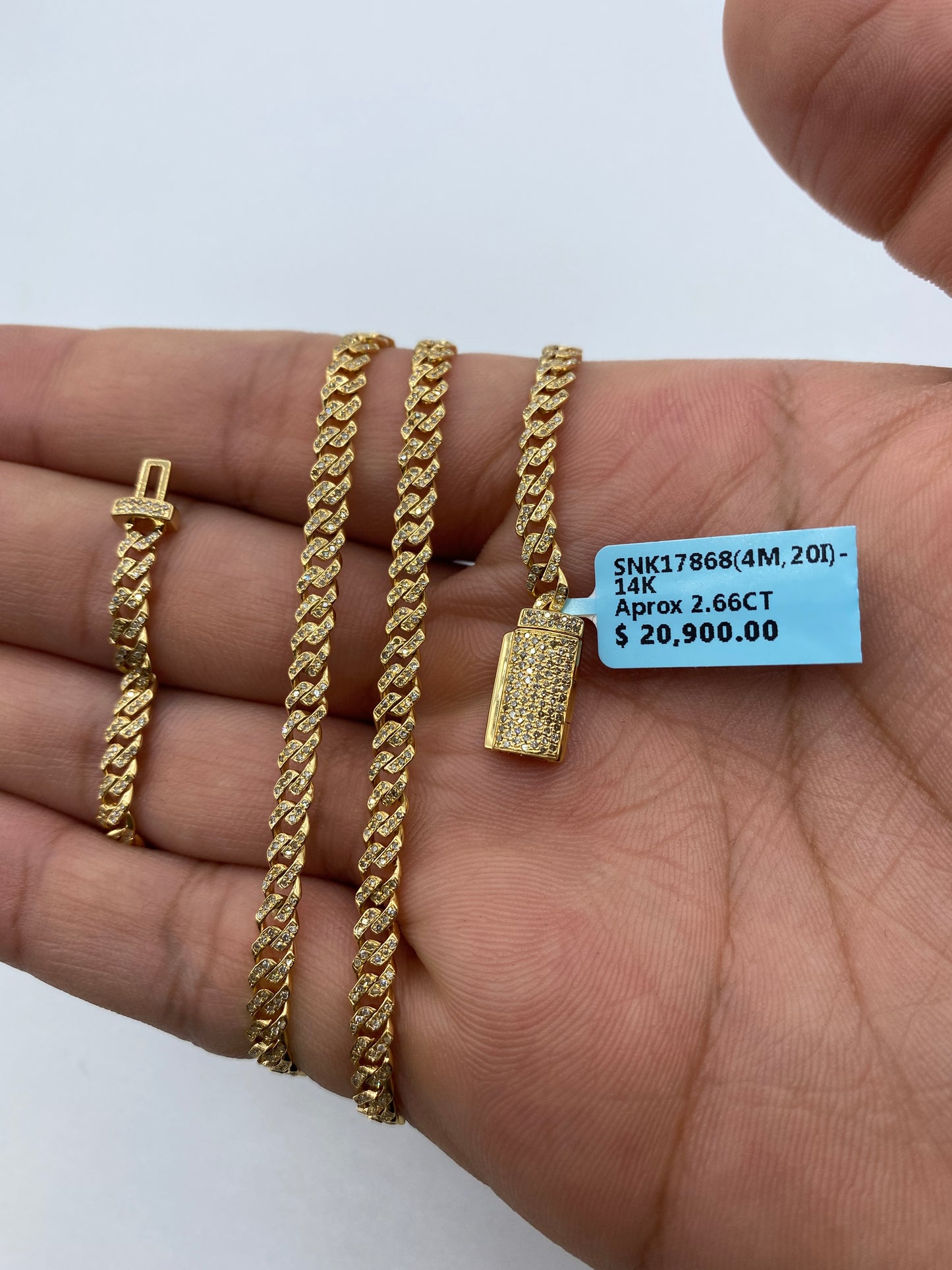14K Cuban Chain 4mm, 20in