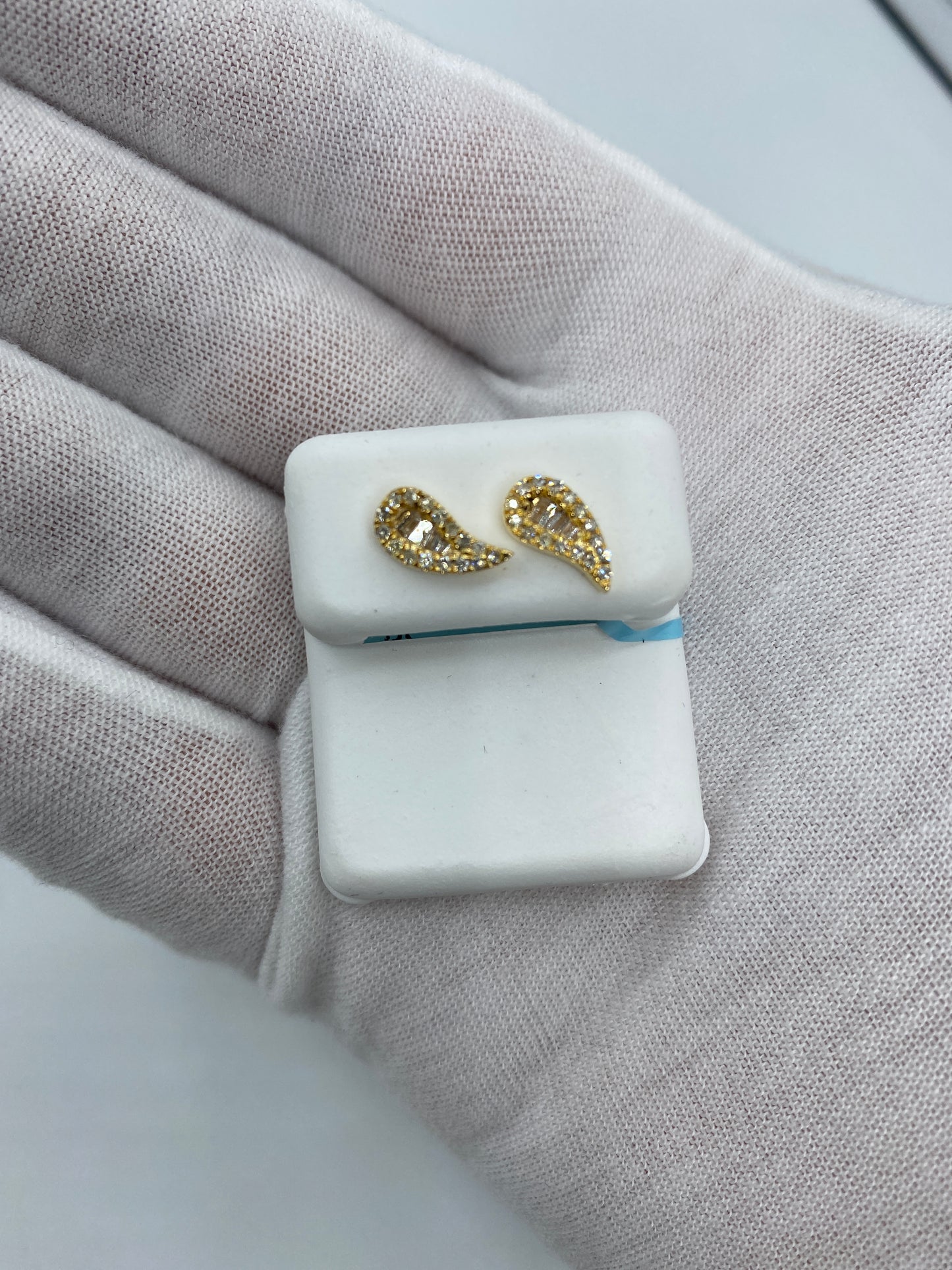 Tear Baguette Earrings