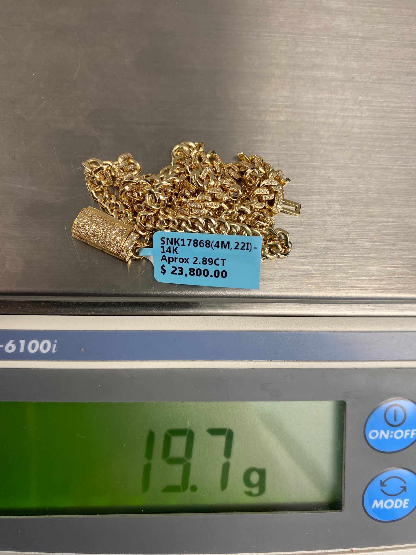 14K Cuban Chain 4mm, 22in