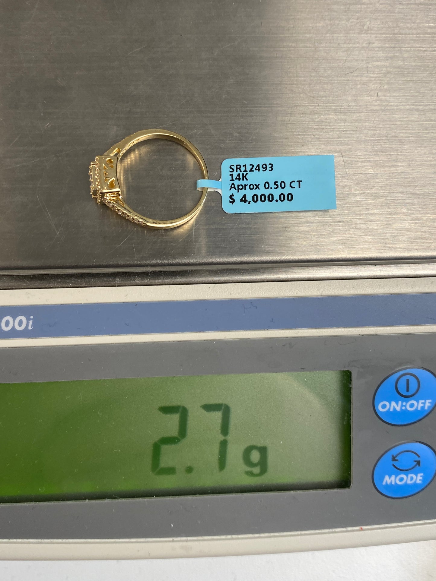 3D Square Engagement Ring