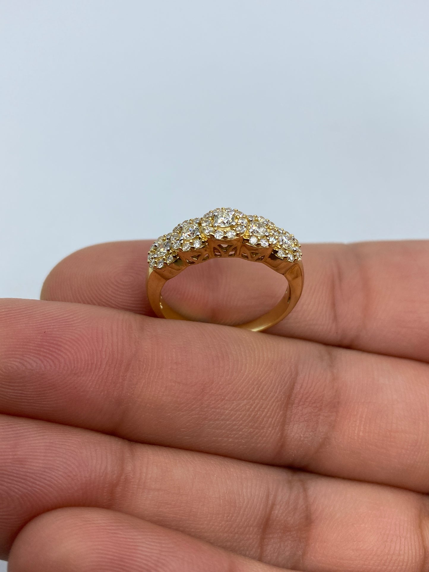 5 Flower Engagement Ring