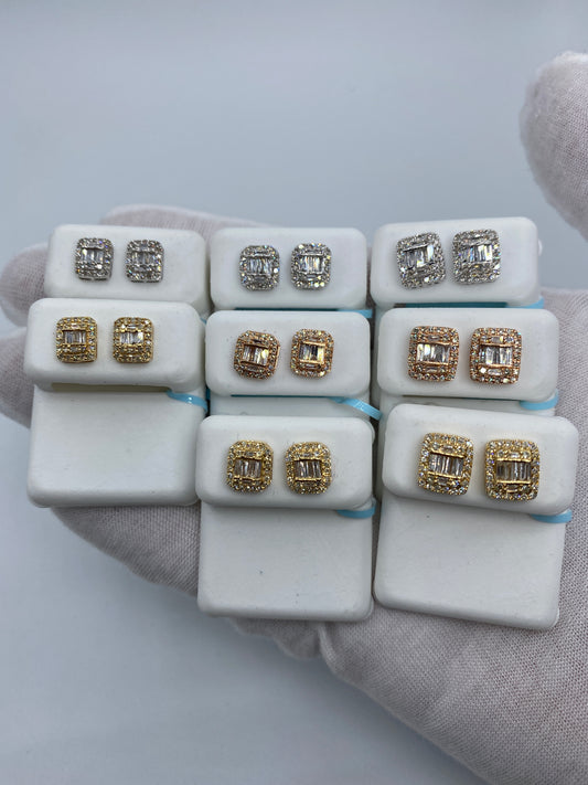 Rectangle Baguette Earrings