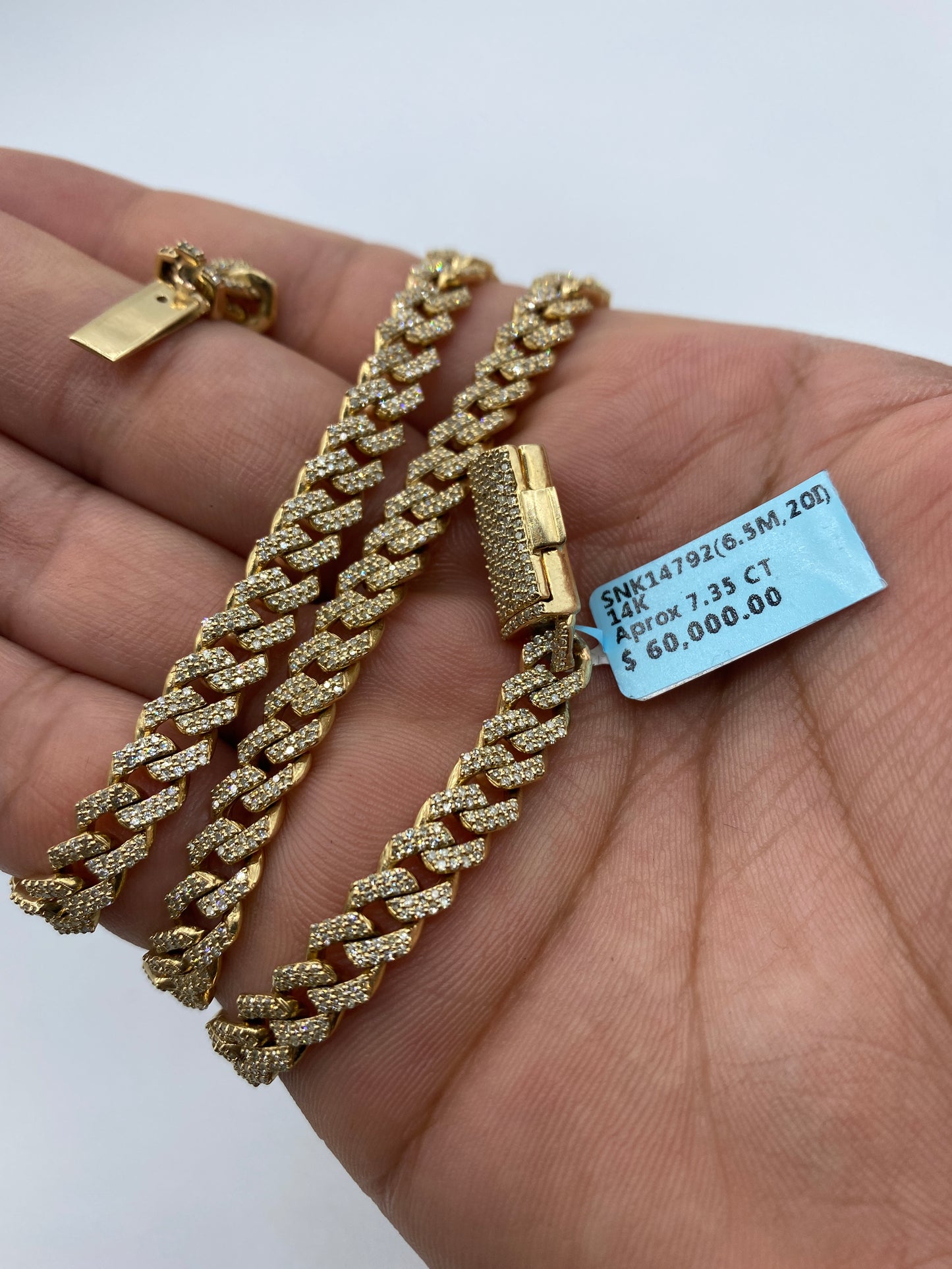 14K Cuban Chain 6.5mm, 20in