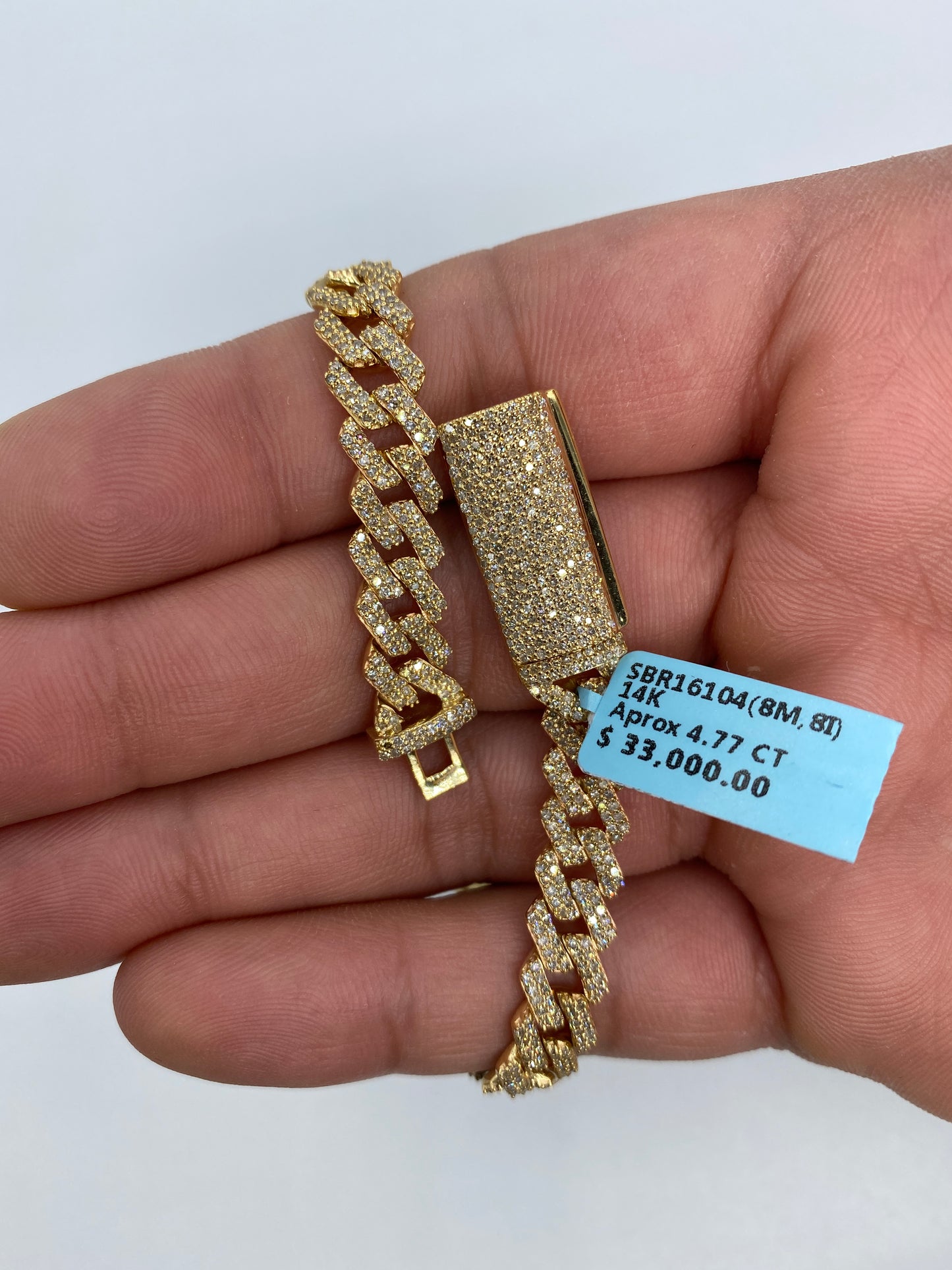 14K Cuban Bracelet 8mm, 8in