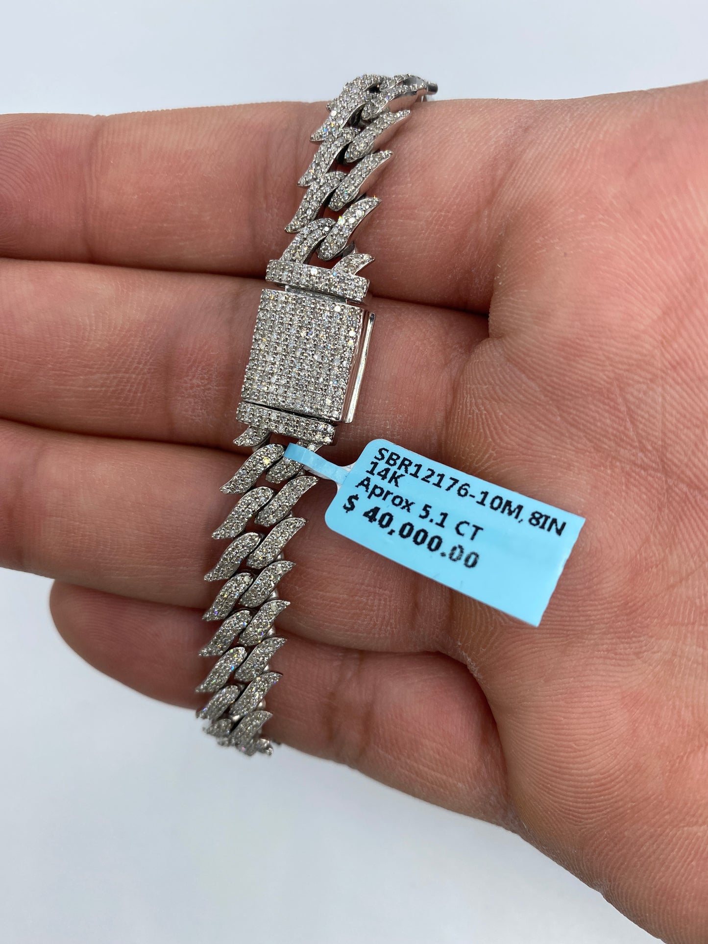 14K Cuban Thorn Bracelet 10mm, 8in