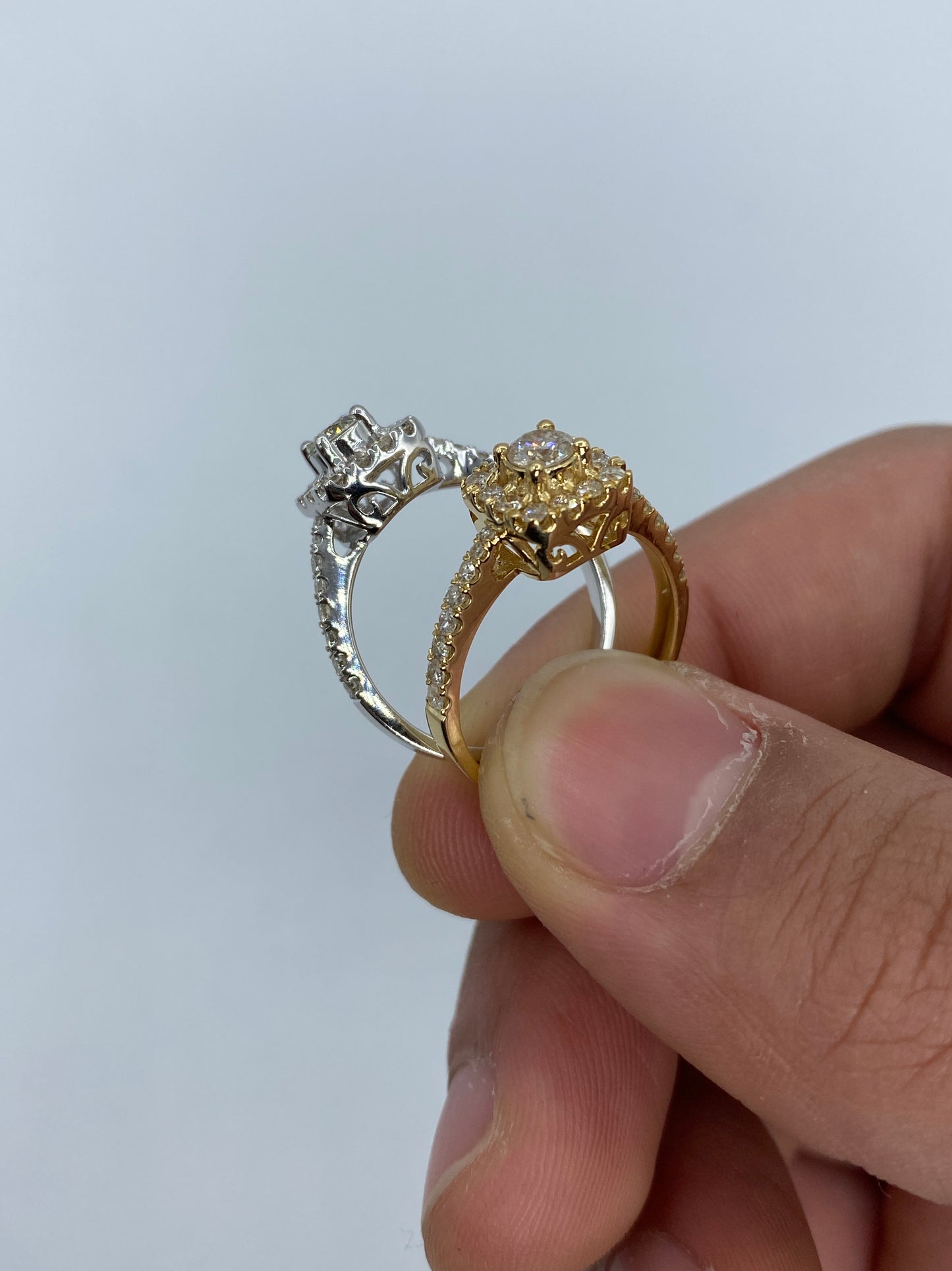 Square Large Center Stone Engagement Ring