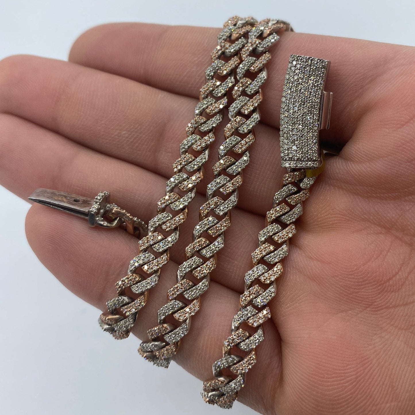 10K 6.5MM Cuban Link Diamond Chain 18"