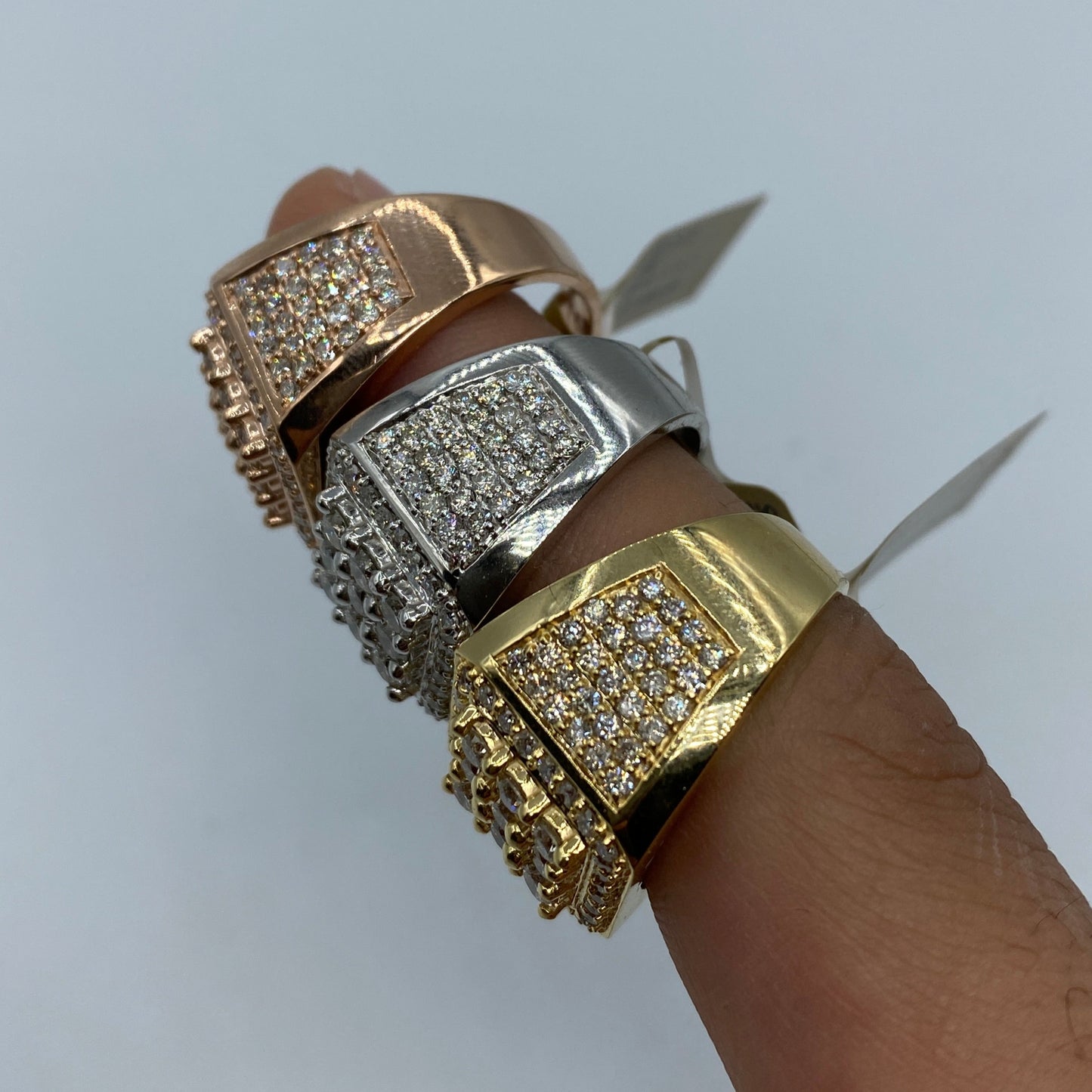 10K Square Divine Diamond Ring