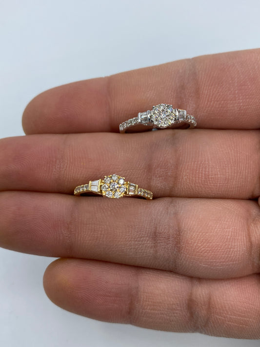 3 Stone Baguette Engagement Ring