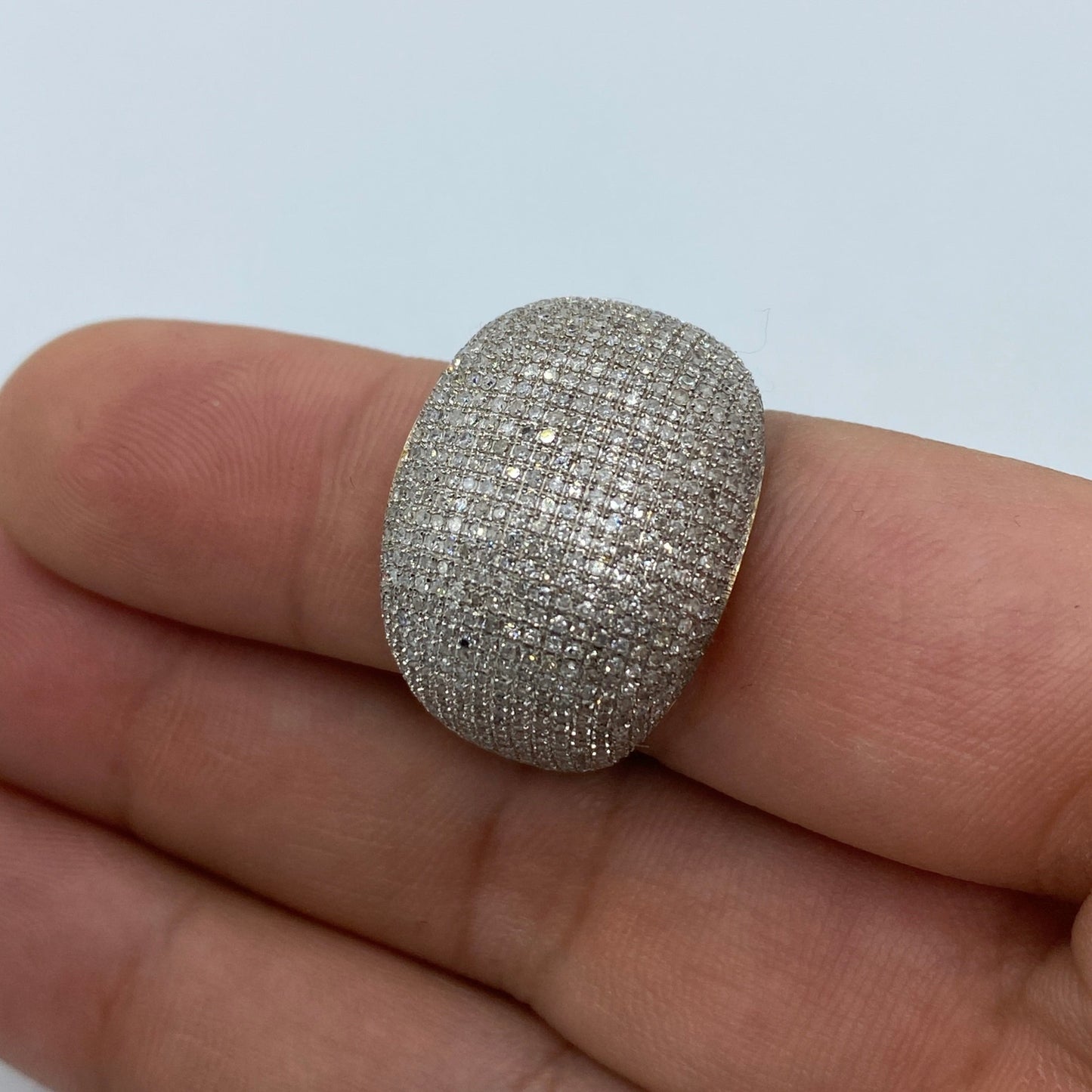 10K Dome Diamond Ring Style #2