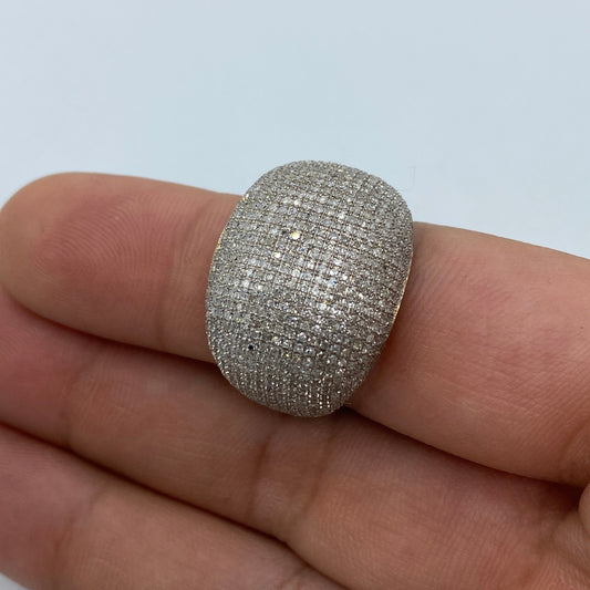 10K Dome Diamond Ring Style #2