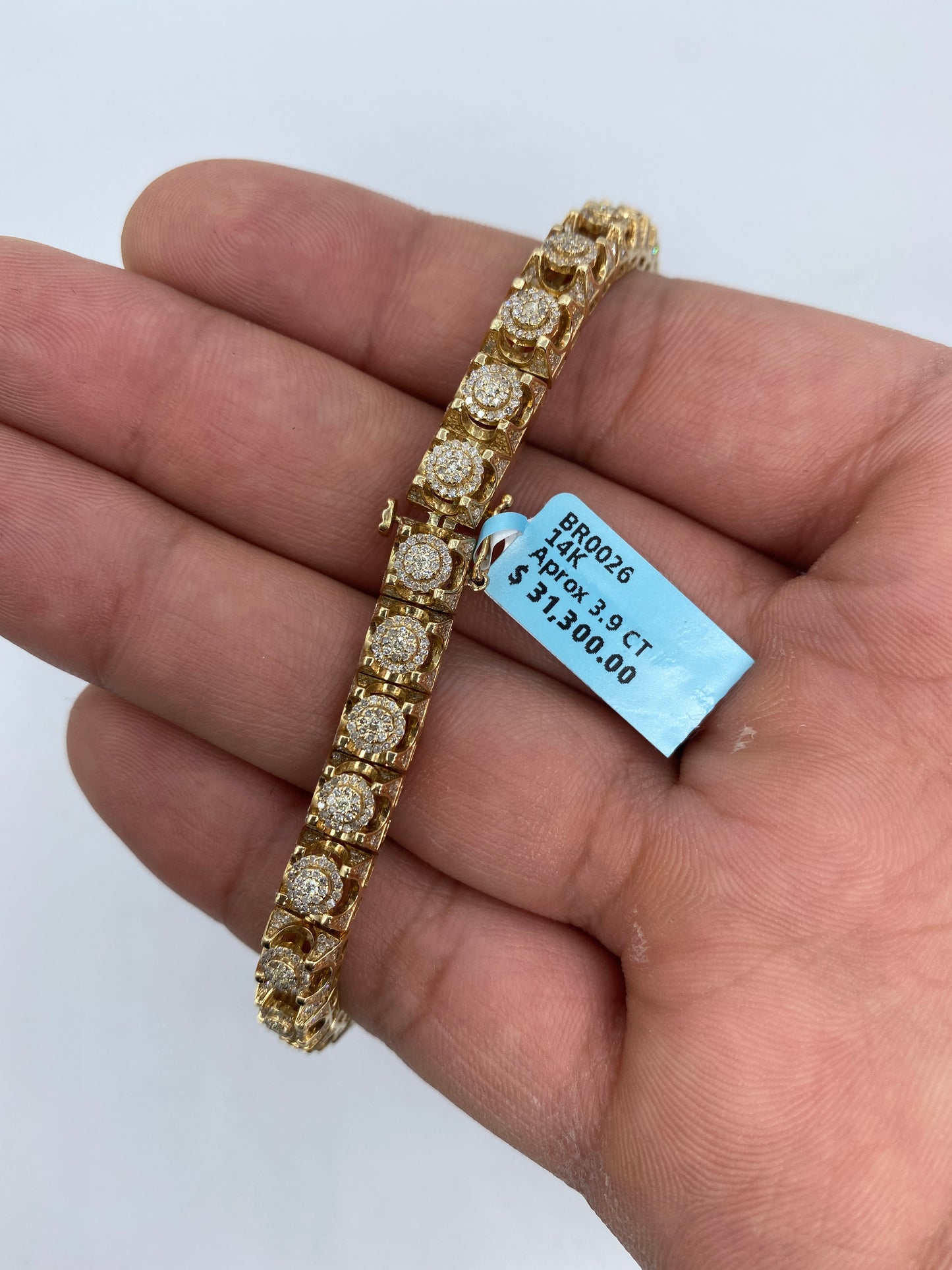 14K Tennis Castle Bracelet 6.5mm, 8in