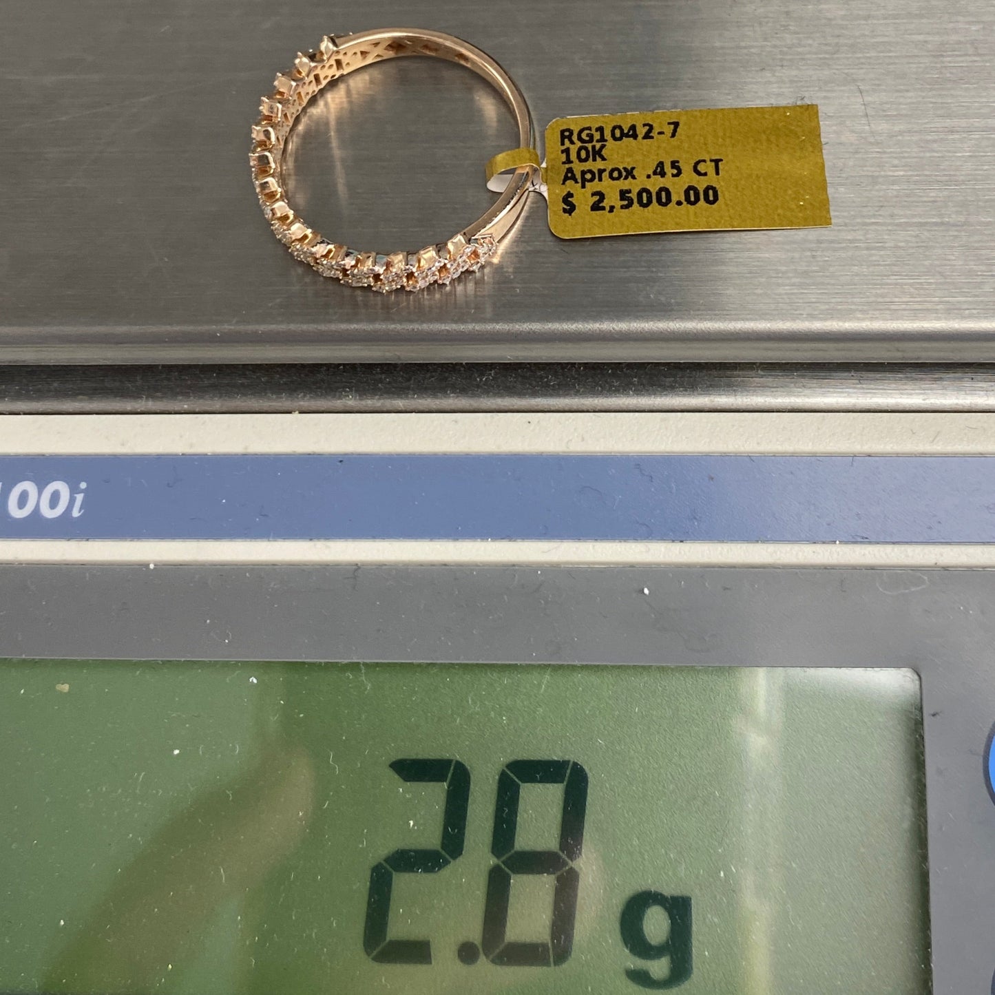 10K Cuban Link Diamond Ring Style #2