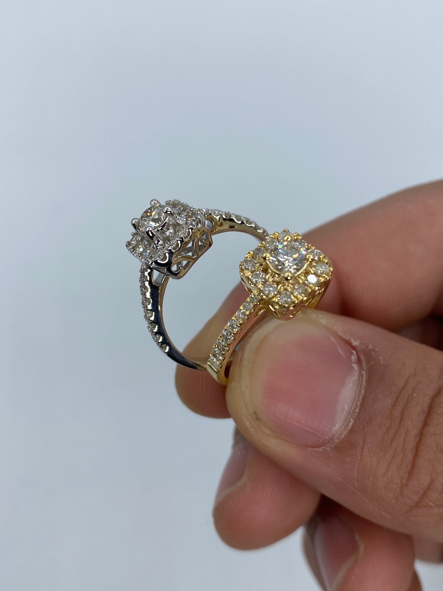 Square Large Center Stone Engagement Ring