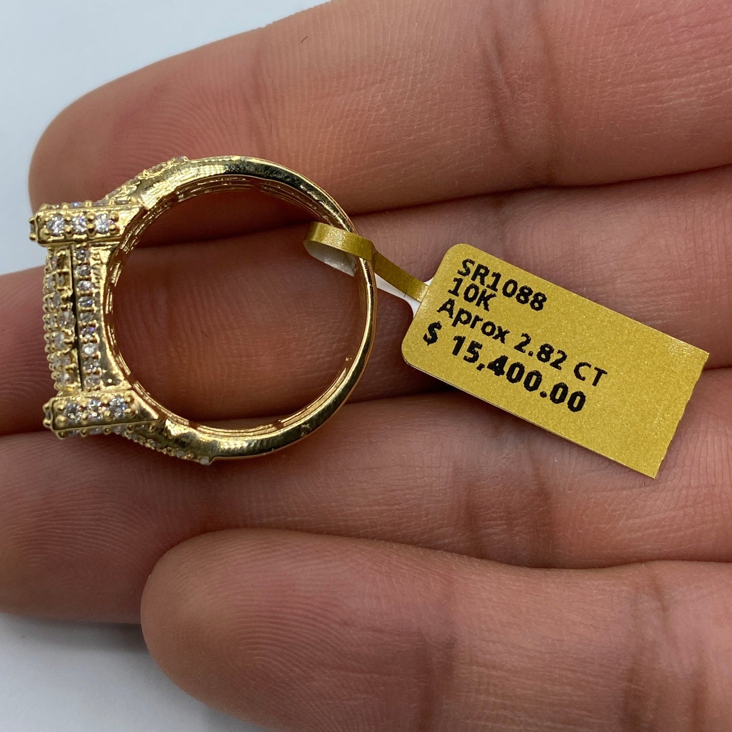 10K Castle Diamond Ring