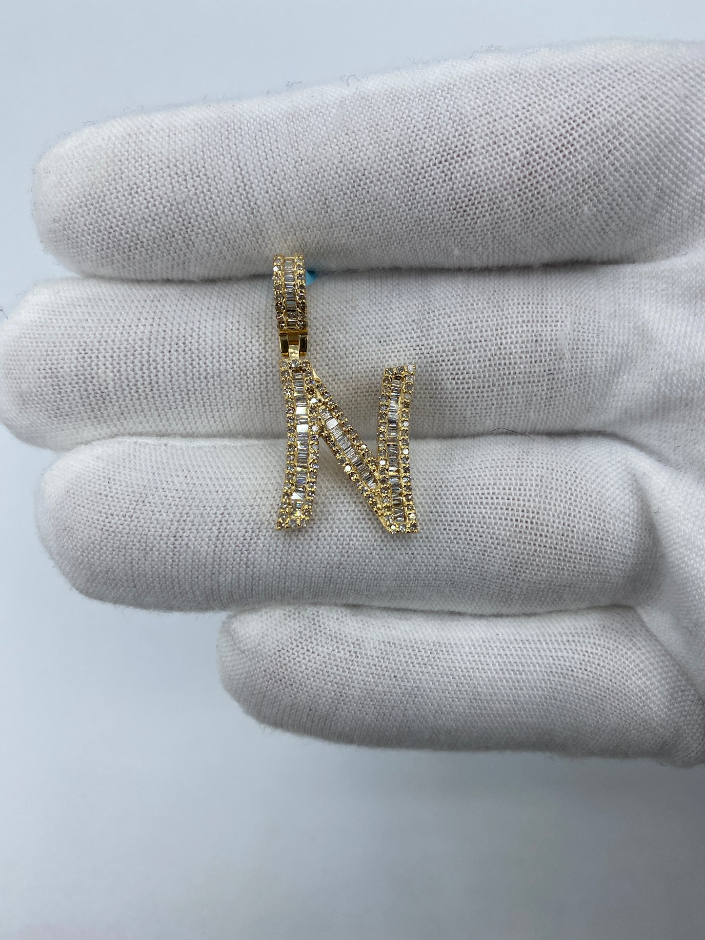 14K N Baguette Initial