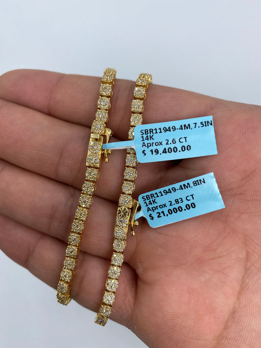 14K Tennis Bracelet 4mm