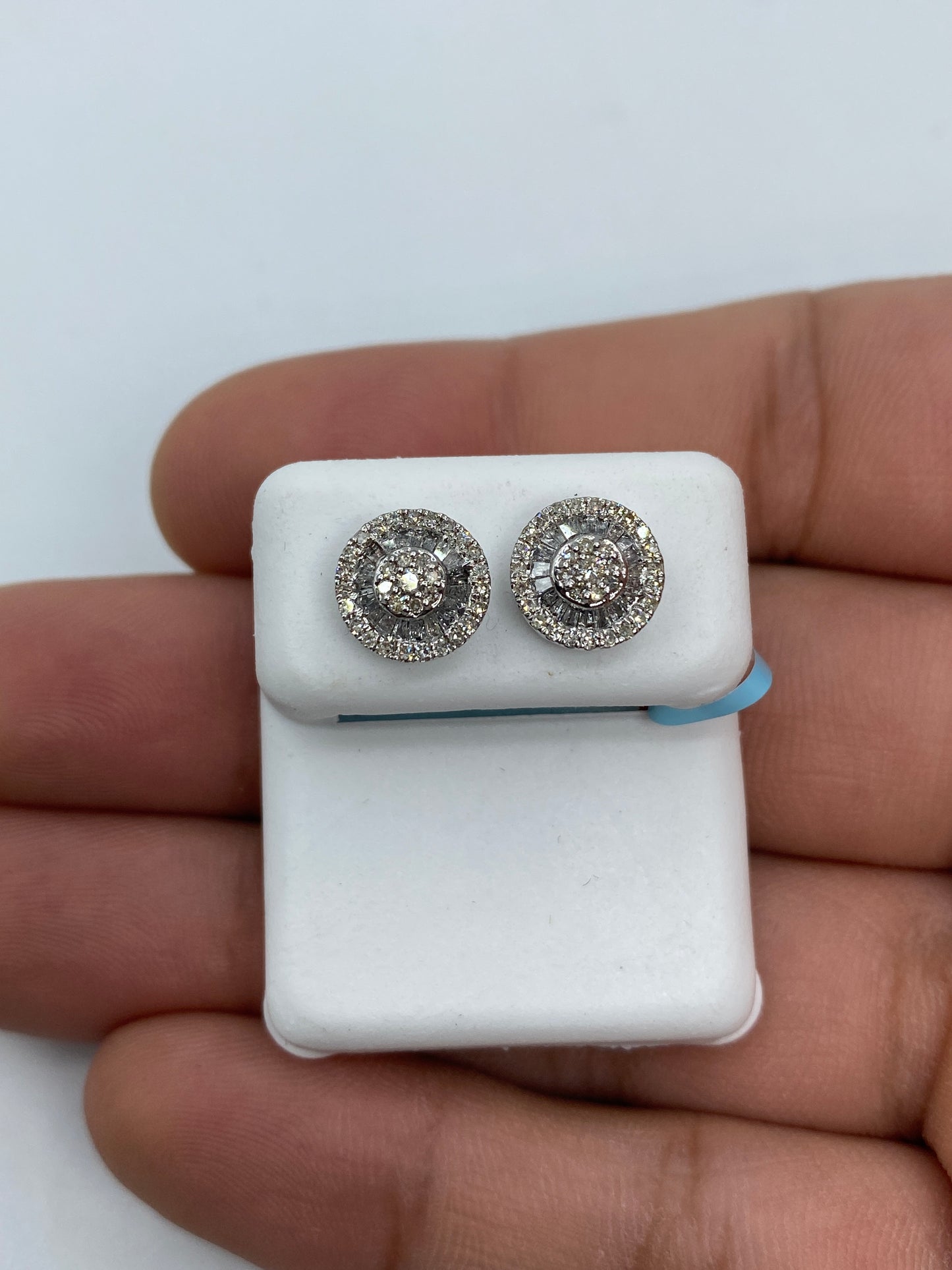 Circle Gutter Baguette Earrings