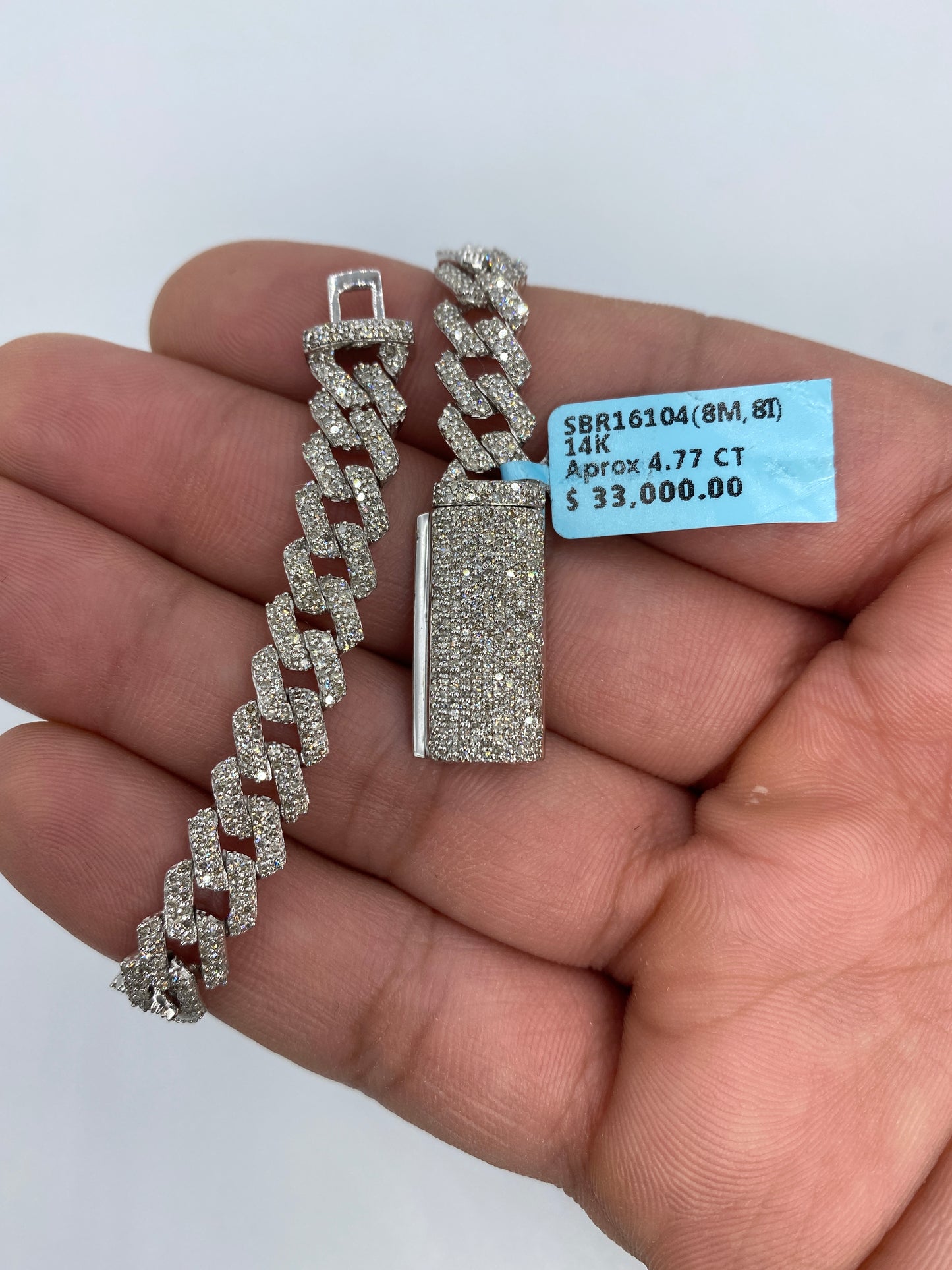 14K Cuban Bracelet 8mm, 8in