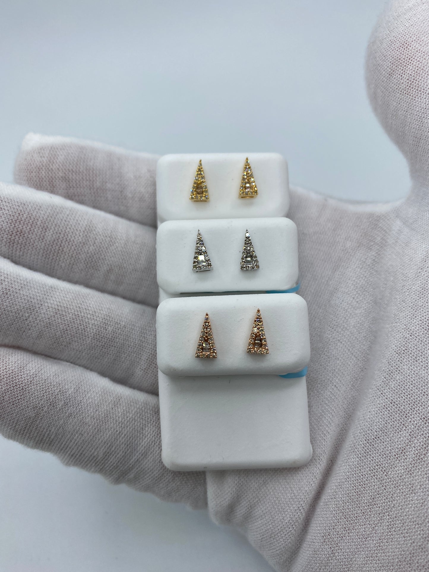 Isosceles Triangle Baguette Earrings
