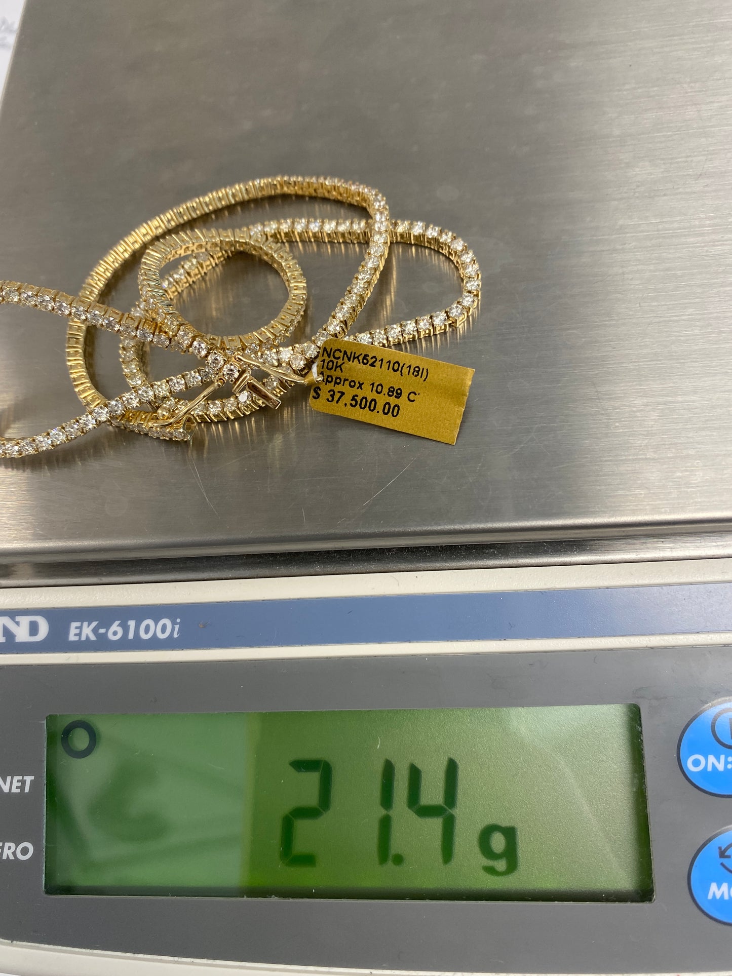 10K Tennis Chain 3mm, 18in