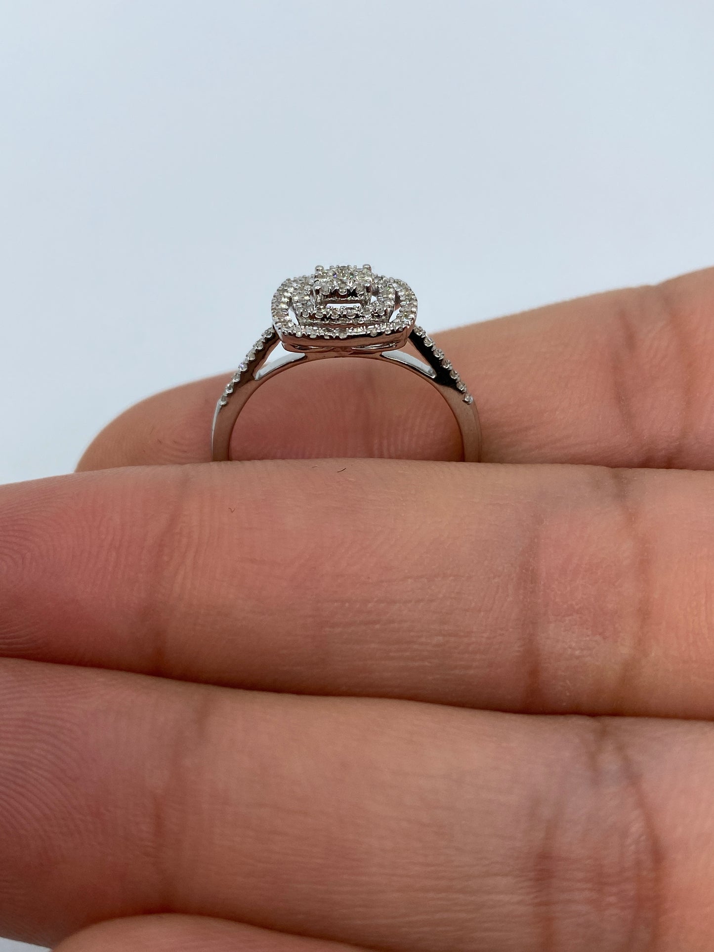 Square Gap Engagement Ring